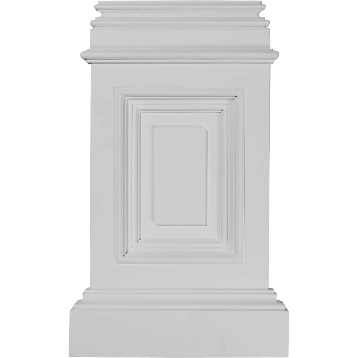 Ekena Millwork BAS10X17X02CL Classic 10.875-Inches x 17.75-Inches Primed Urethane Plinth