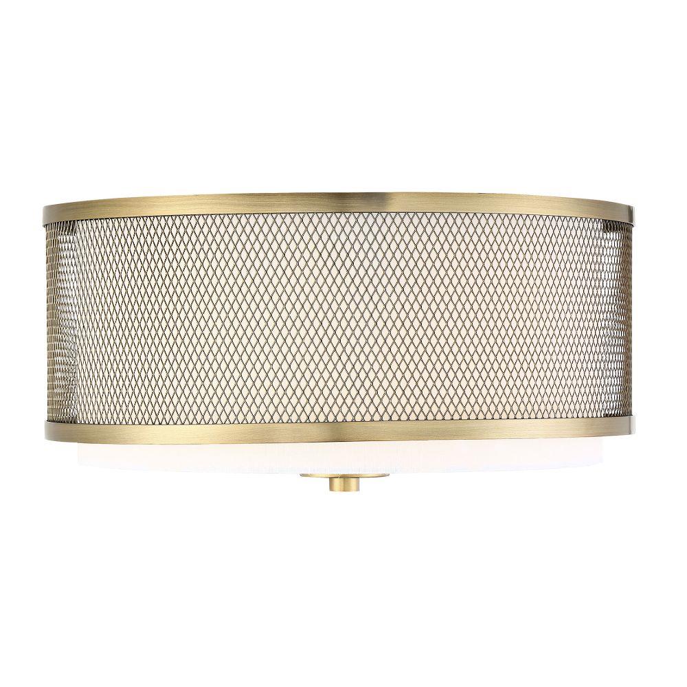  LW-SH512034 1-Light 15-in Natural Brass Semi-Flush mount light