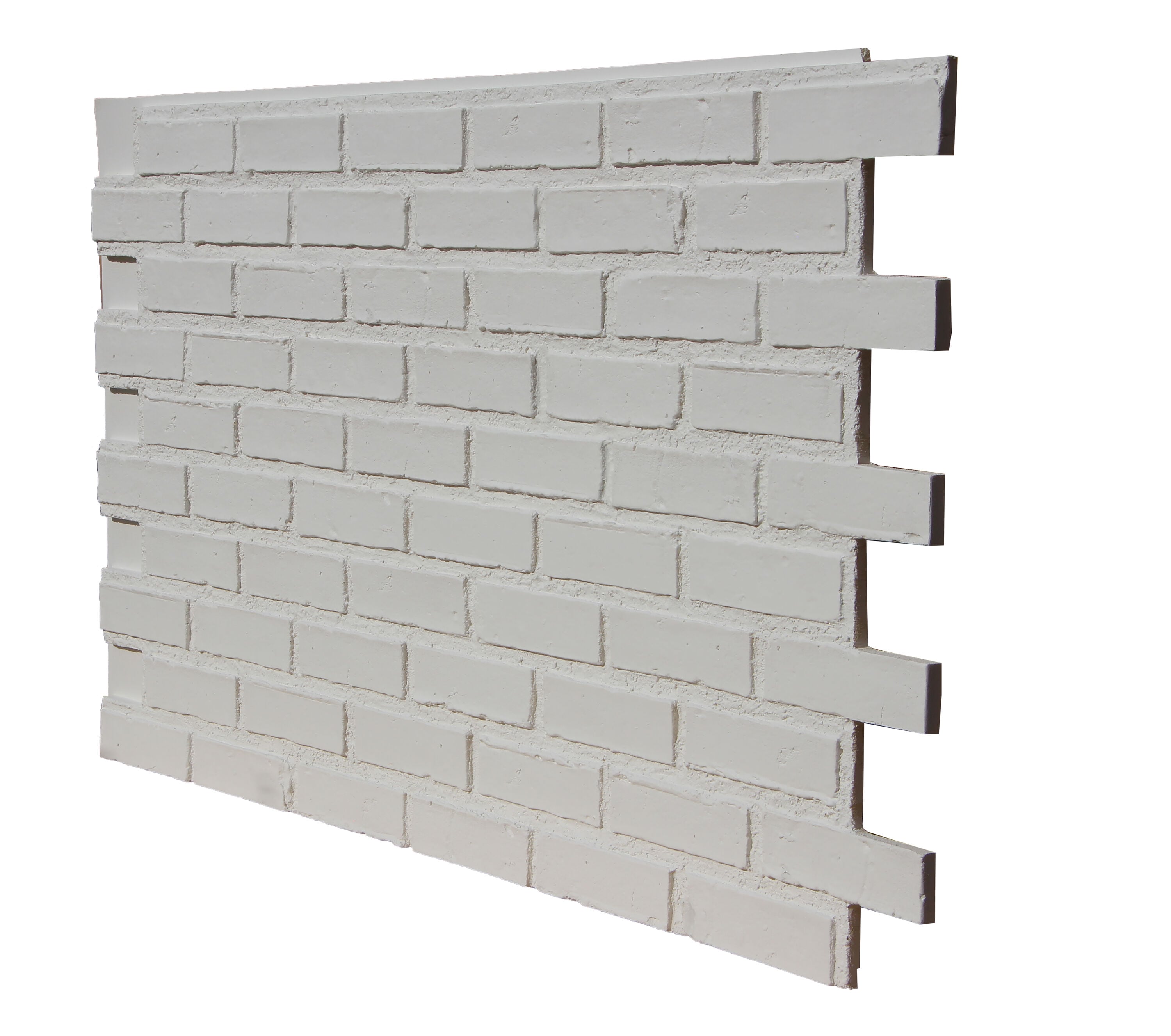 Tritan BP AB-4323-CWE Faux Aged Brick Panel 47.5-Inches x 23-Inches Coconut White Brick Veneer Panel 6.9 Square feet