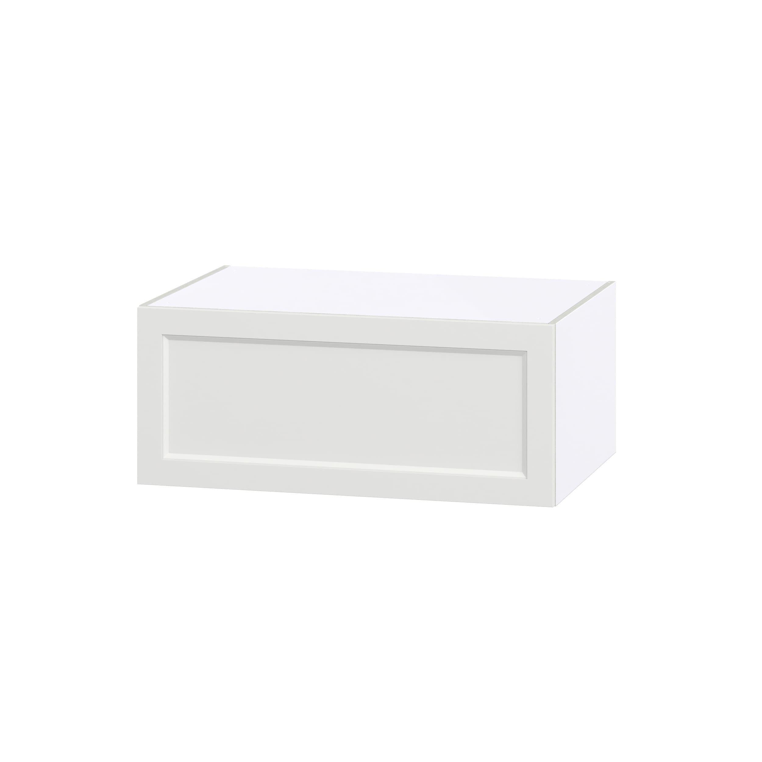 Hugo&Borg Riviera 36-in W x 10-in H x 24-in D Bright White Wall Fully Assembled Cabinet (Recessed Panel Shaker Door Style)
