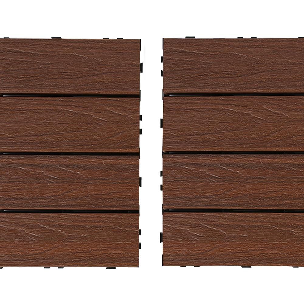 Brazilian Ipe Composite Interlocking Deck Tile 12" x 24"