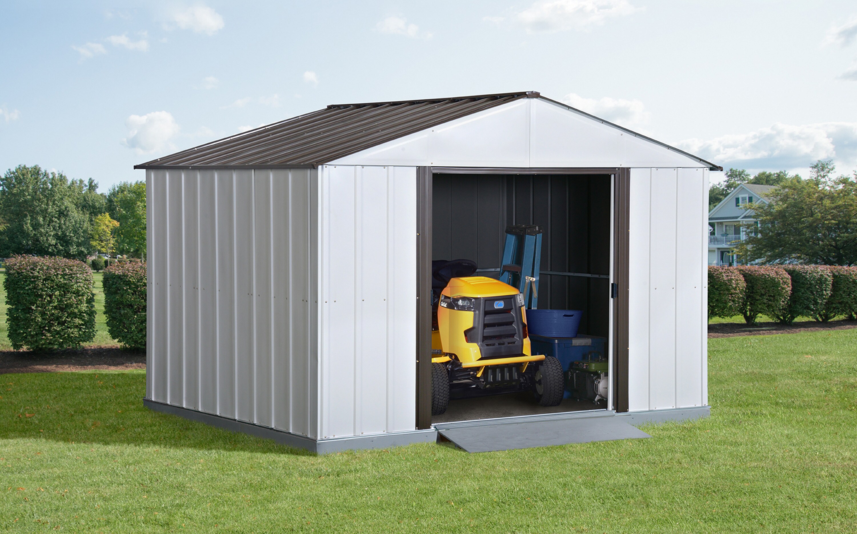 Arrow 10-ft x 8-ft High Point Galvanized Steel Storage Shed