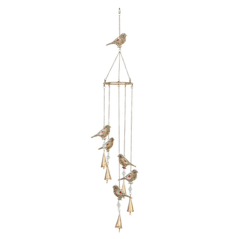 Lilone Gifts Boat Shape Wind Chimes Bells - 18 Inch Hanging Decor