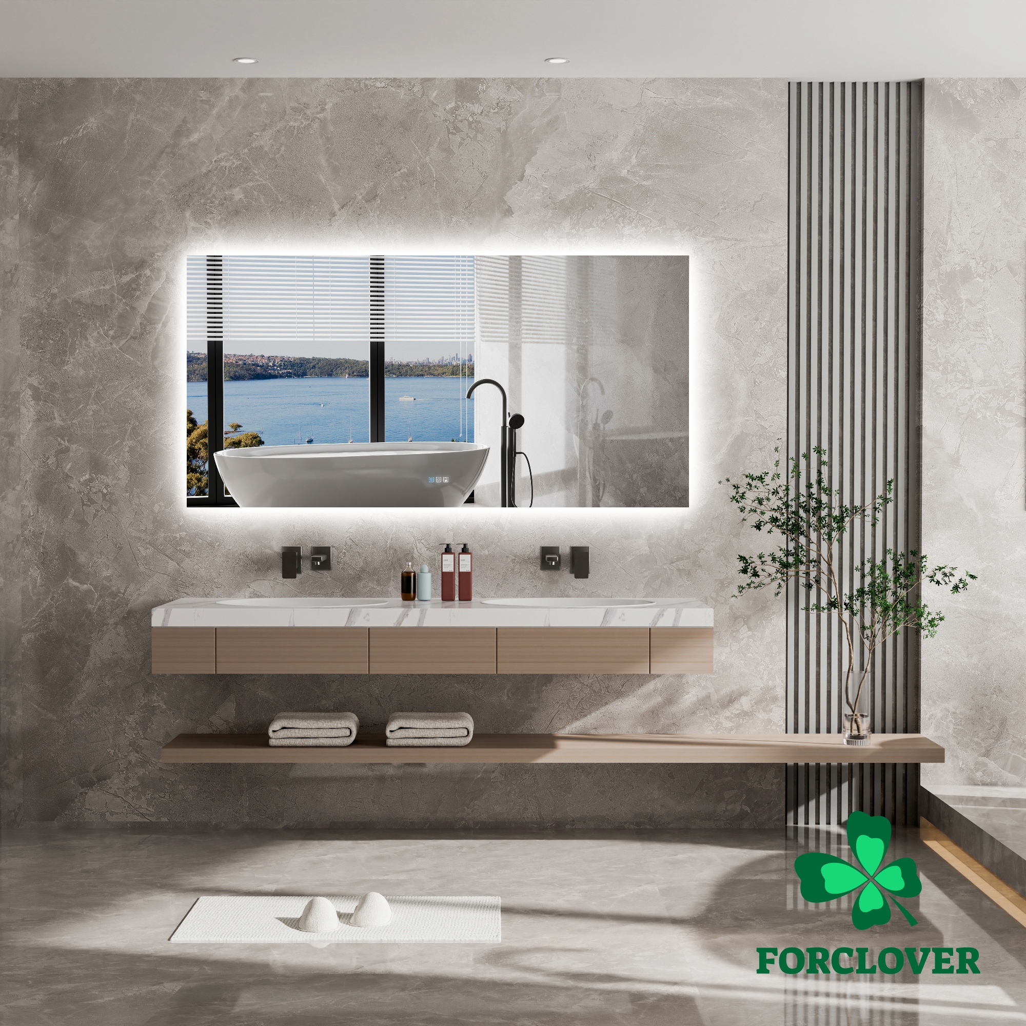 Forclover ALF-15W7236 Framed-Bath-Mirrors - View #2