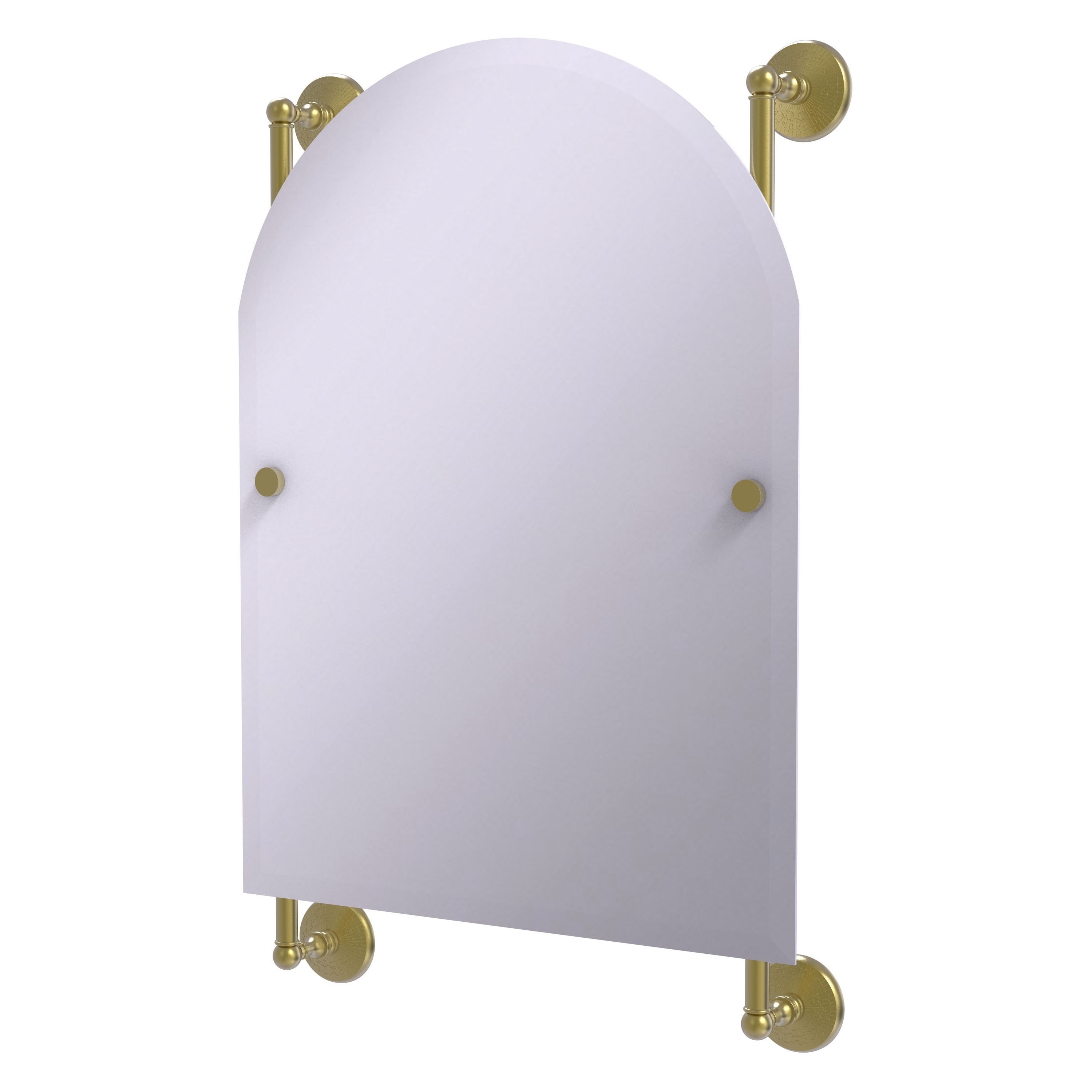 Allied Brass MC-27-94-SBR Monte Carlo 21-Inches x 32-Inches Beveled Frameless Arch Bathroom Vanity Mirror ( Satin Brass )
