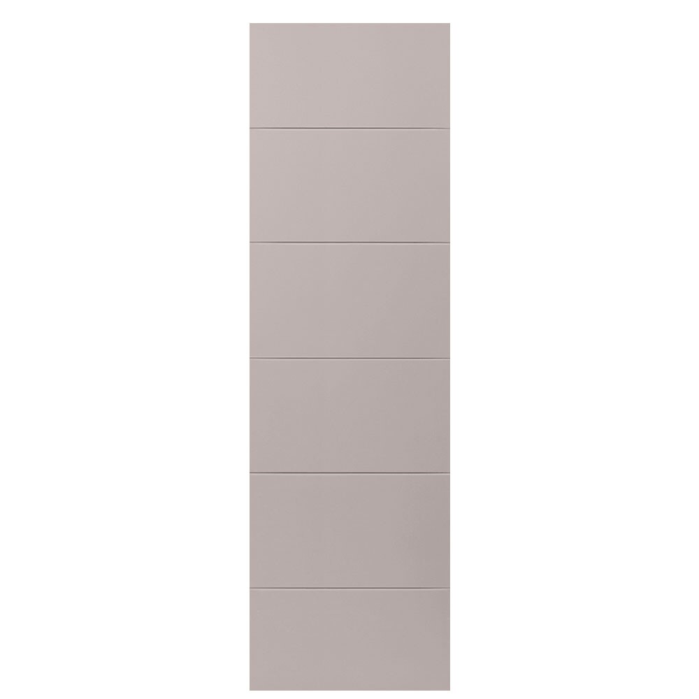 Masonite 1446517 Melrose 24-in x 80-in Driftwood Flush Smooth Solid core Prefinished Molded composite Slab Door