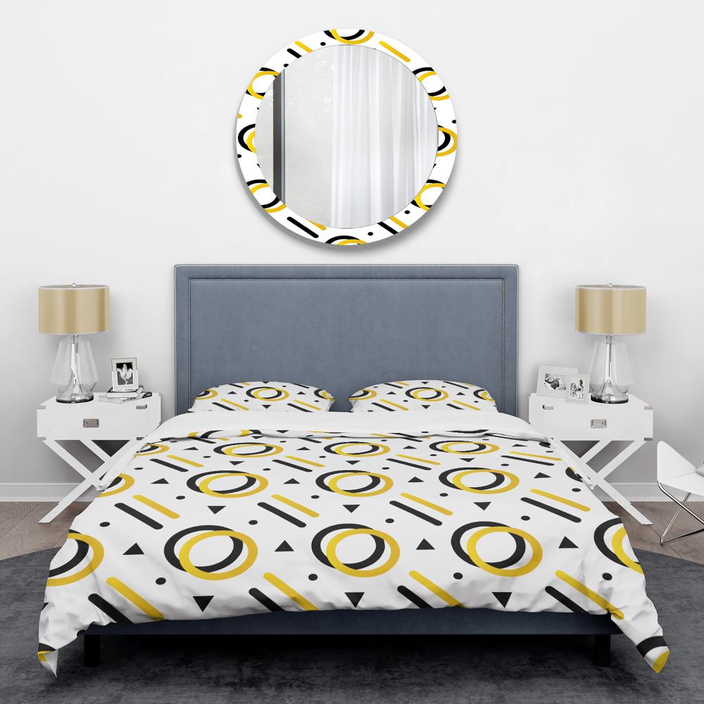 Designart BED24059-K 3 -Piece Gold King Duvet cover Set