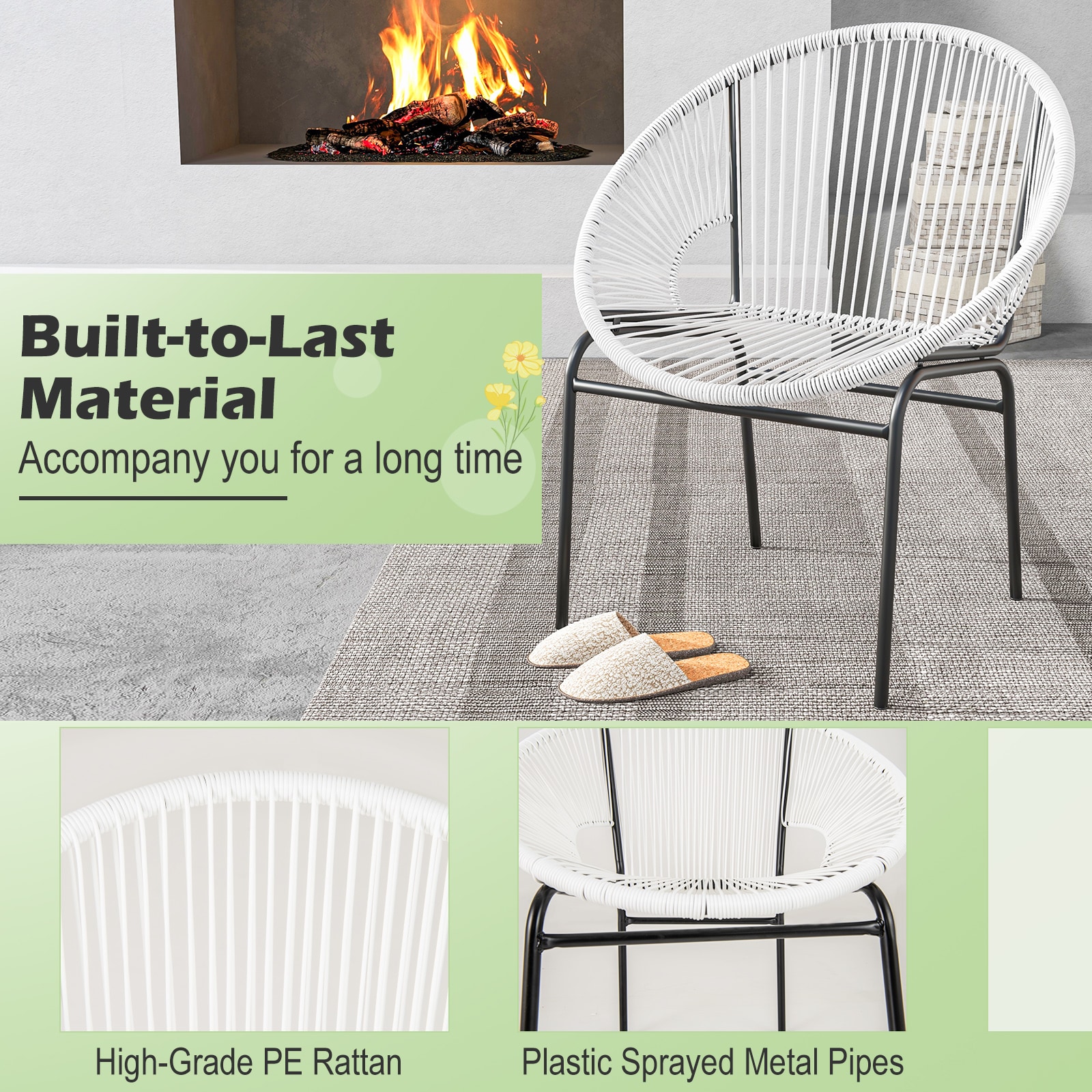 Slickblue D-CO-HW18966WH Patio-Dining-Sets - View #3