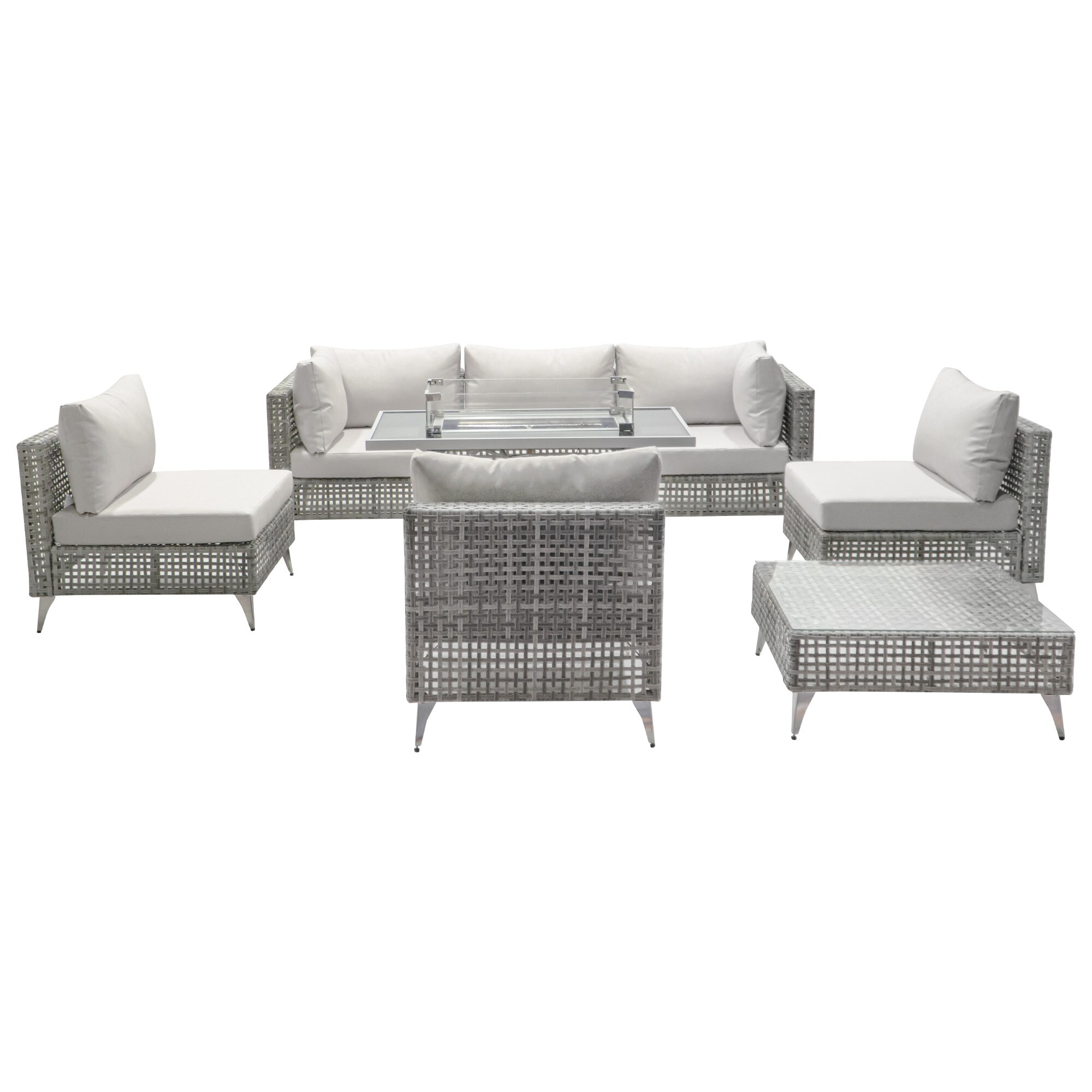 SINOFURN SYB260074GY Patio-Sofas-Daybeds - View #3