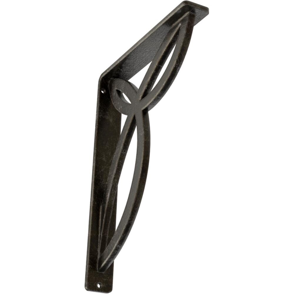 Ekena Millwork BKTM01X07X10SVEAWS Versailles 7.5-in x 1.5-in x 10-in Gray Wrought iron Countertop support bracket