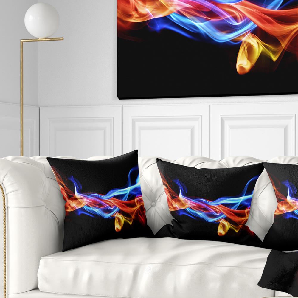 Designart CU7145-18-18 18-in x 18-in Blue Square Indoor Decorative Pillow