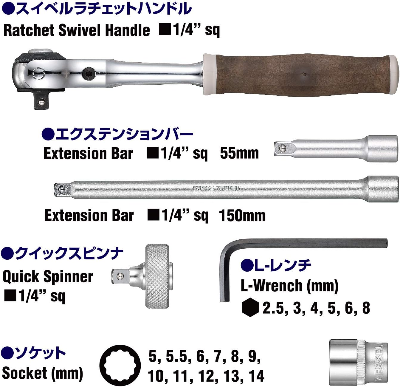 VESSEL HRW2004MSW Socket-Sets - View #2
