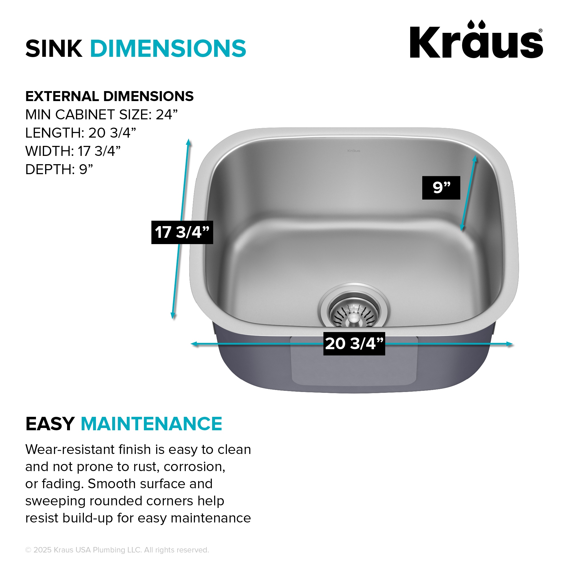 Kraus KBU11 Kitchen-Sinks - View #7