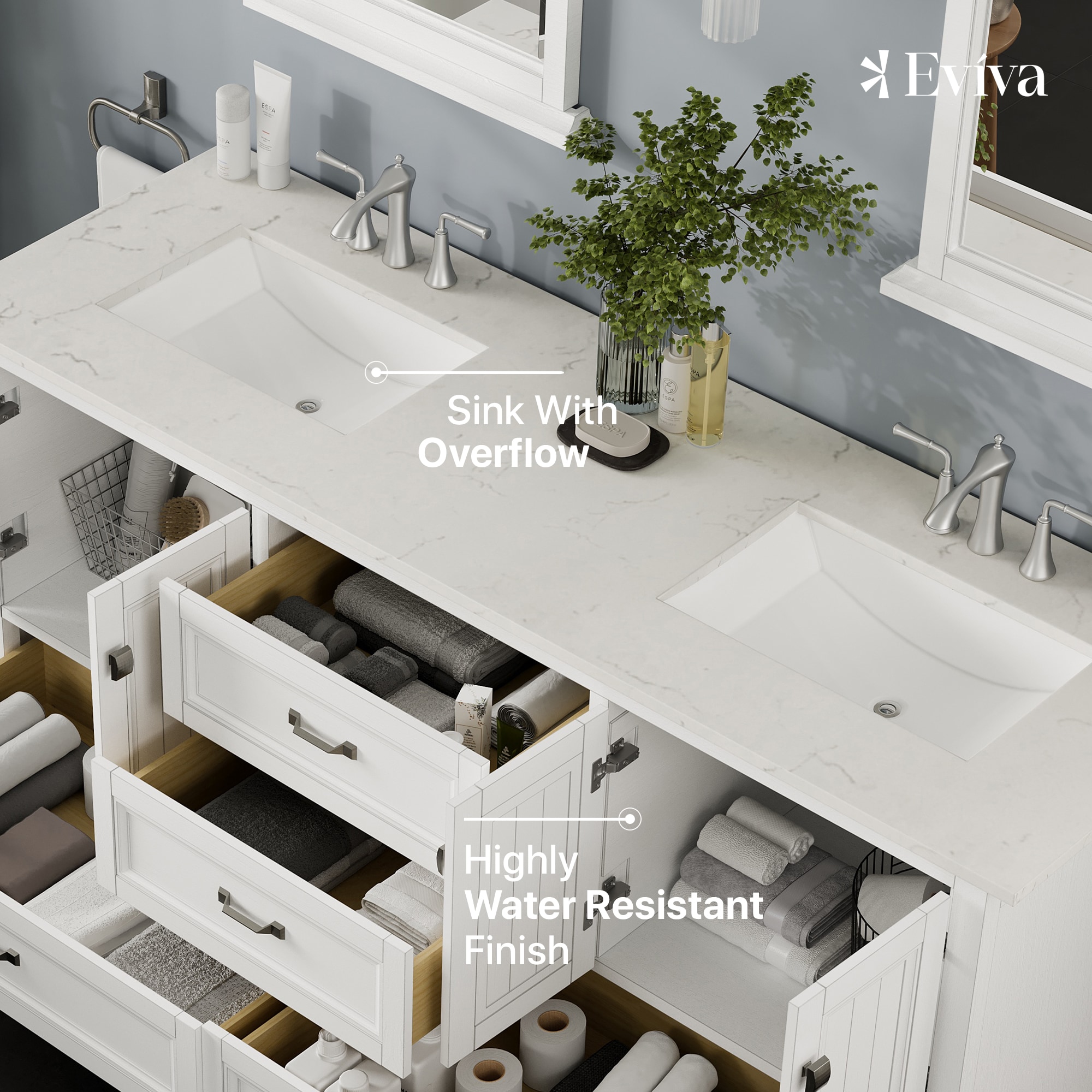 Eviva EVVN612-72WH Bath-Vanity-Combo - View #4