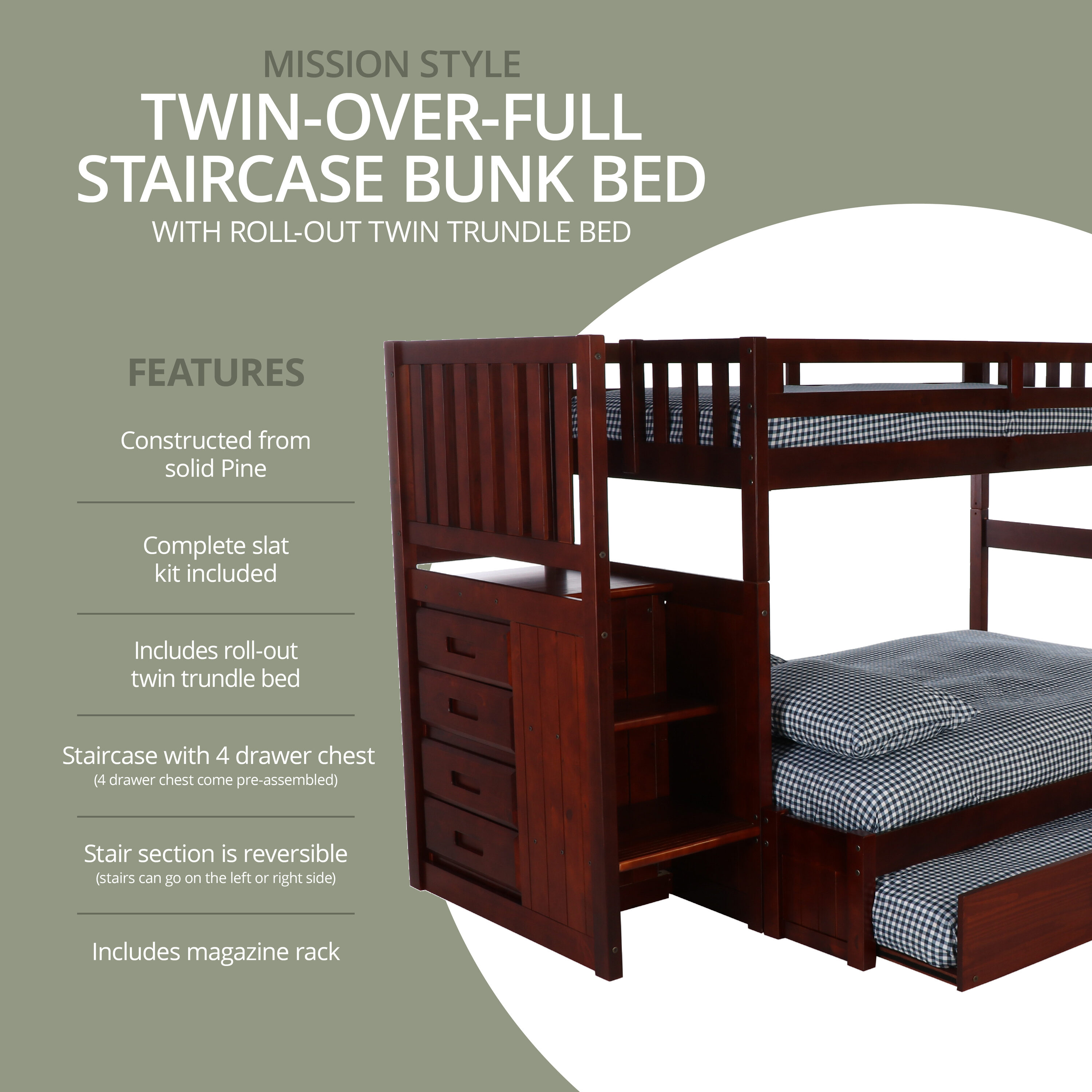 A Furniture Classics 82817TFTRU-22 Bunk-Beds - View #5