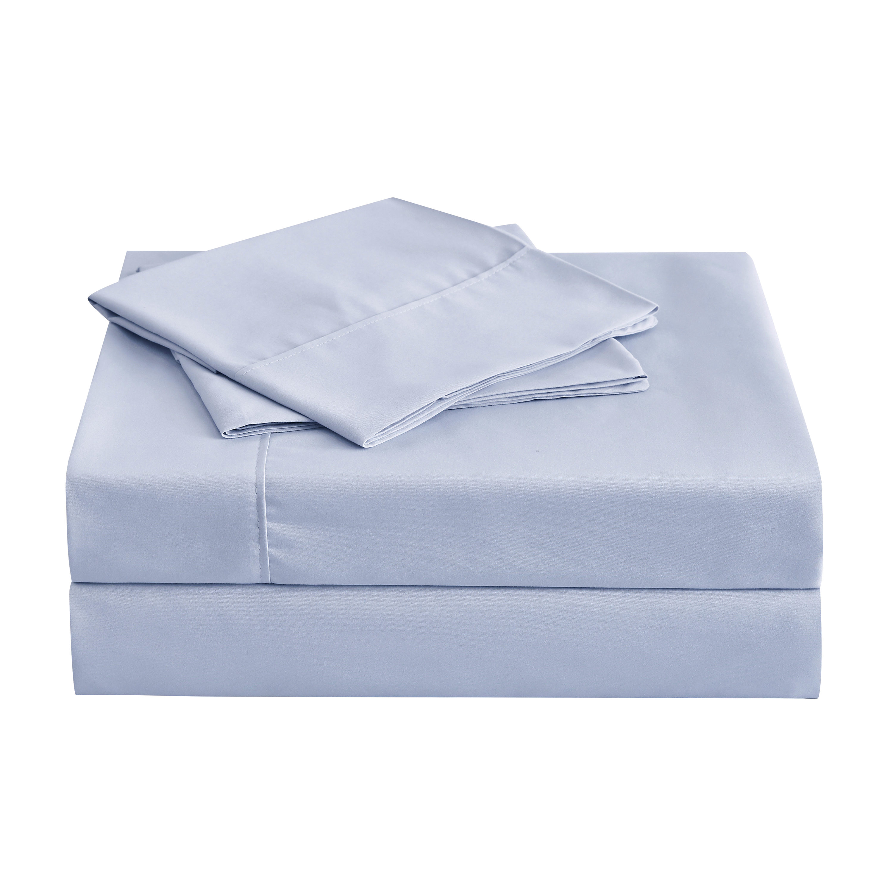 PUR & CALM ANTIM-BLU-Q King Polyester Blue Bed Sheet Set