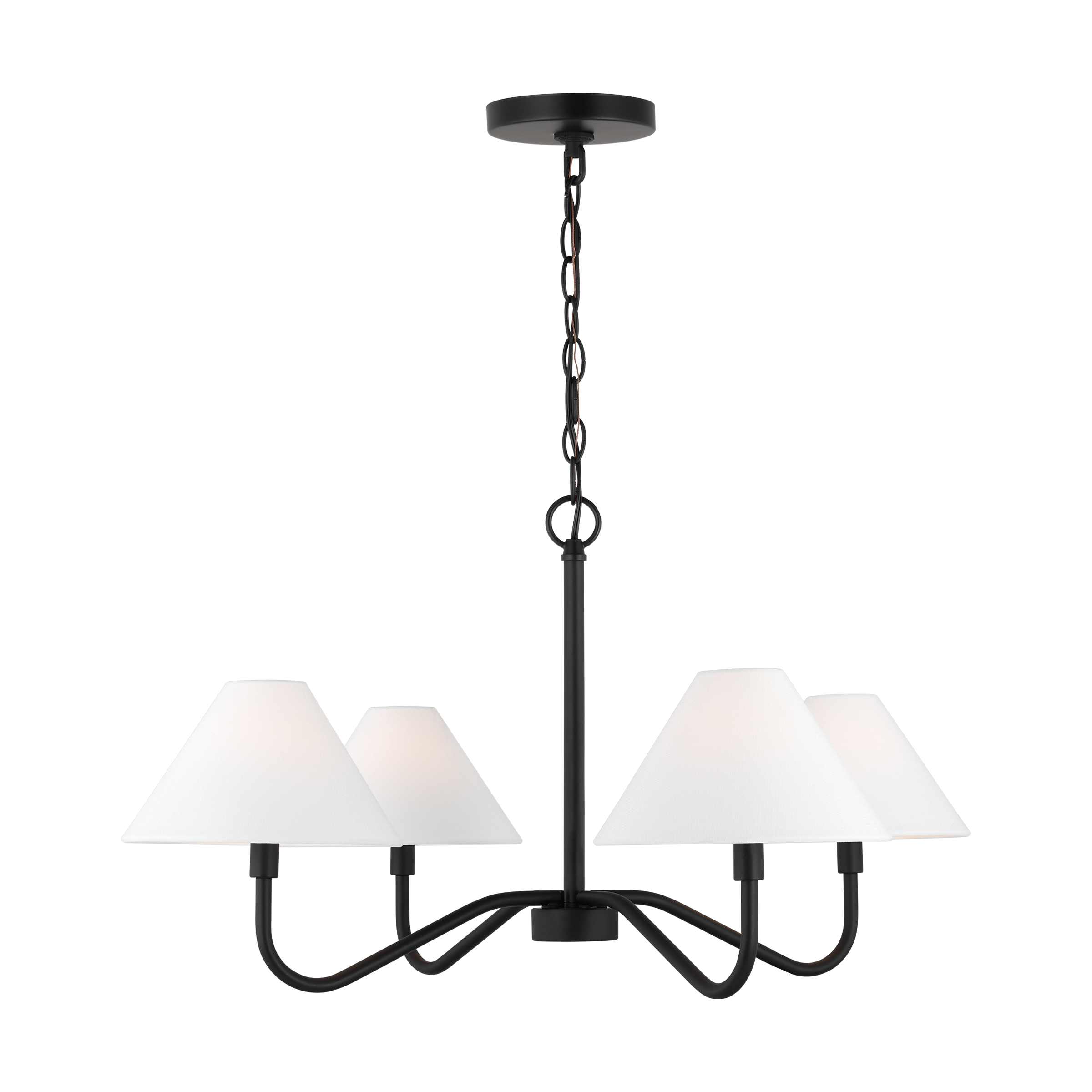 Scott Living DJC1194MBK Eldon 4 -Light Black Transitional For Use in Dining Rooms, Foyers, Living Rooms Chandelier