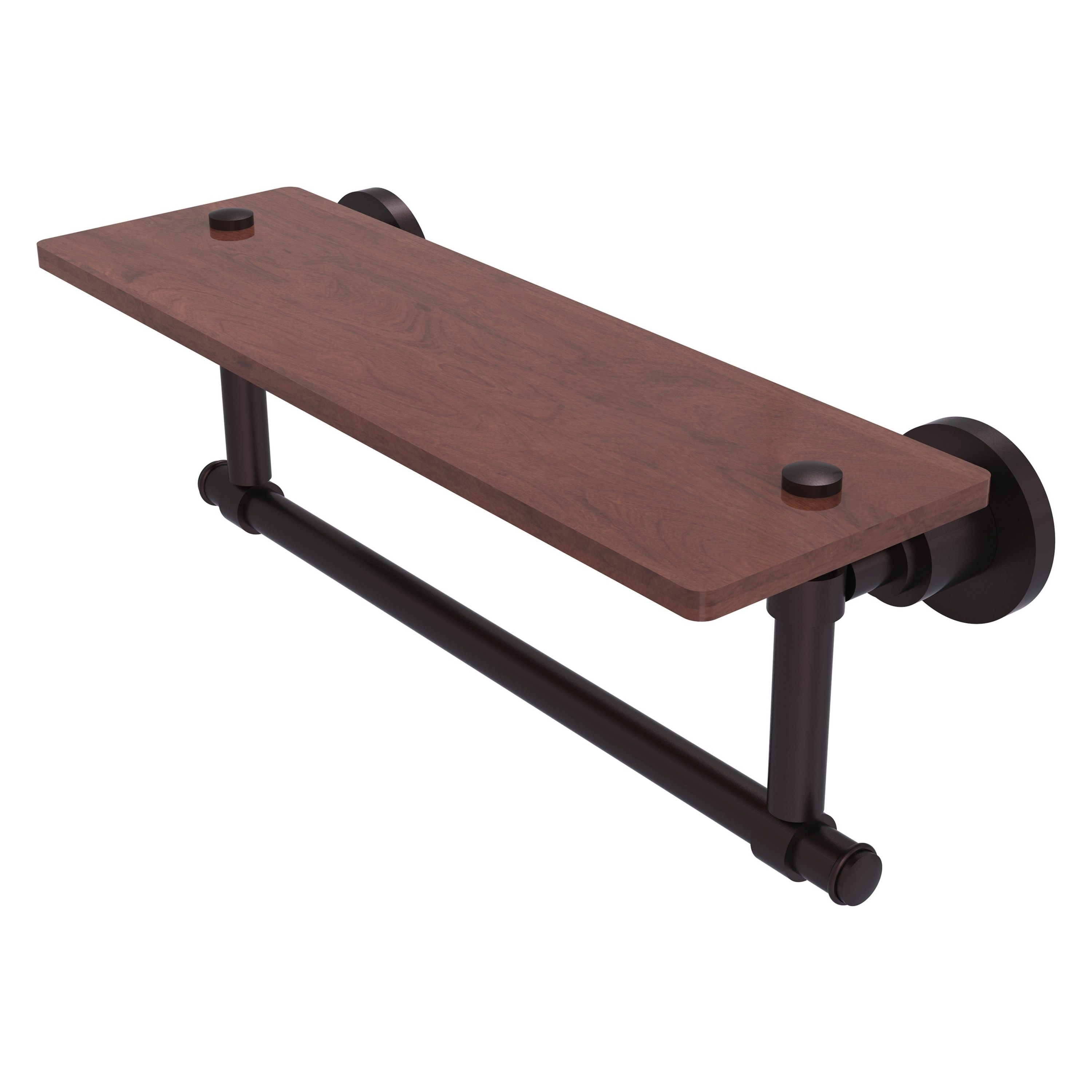 Allied Brass WS-1TB-16-IRW-ABZ Washington Square Antique Bronze Wall mount Bathroom Shelf ( 16-in x 5-in x 5-in )