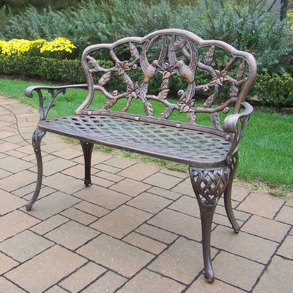 antique cast iron garden bench