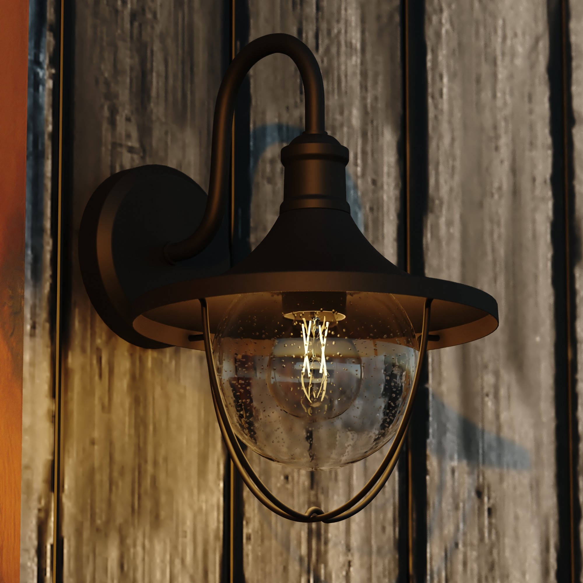 Cascadia T0779 Dunlap 1 -Light 12.5-in H Matte Black Hardwired Outdoor Wall Light