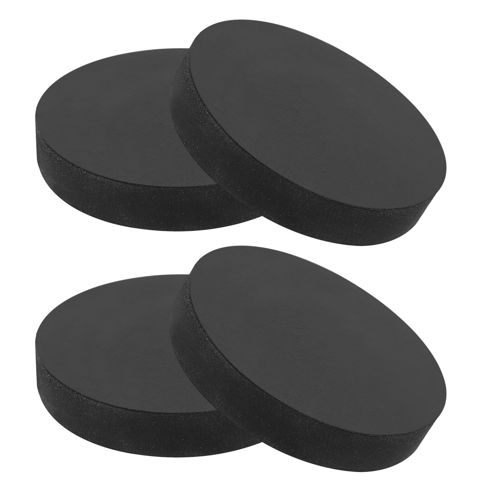 PATIKIL Non Slip Furniture Pads 2-3/16inch (55mm x 10mm) 4pcs Round Rubber Feet Anti-Scratch Rubber Furniture Grippers for Hardwood Floor Electronics Bed Drawers DIY Black