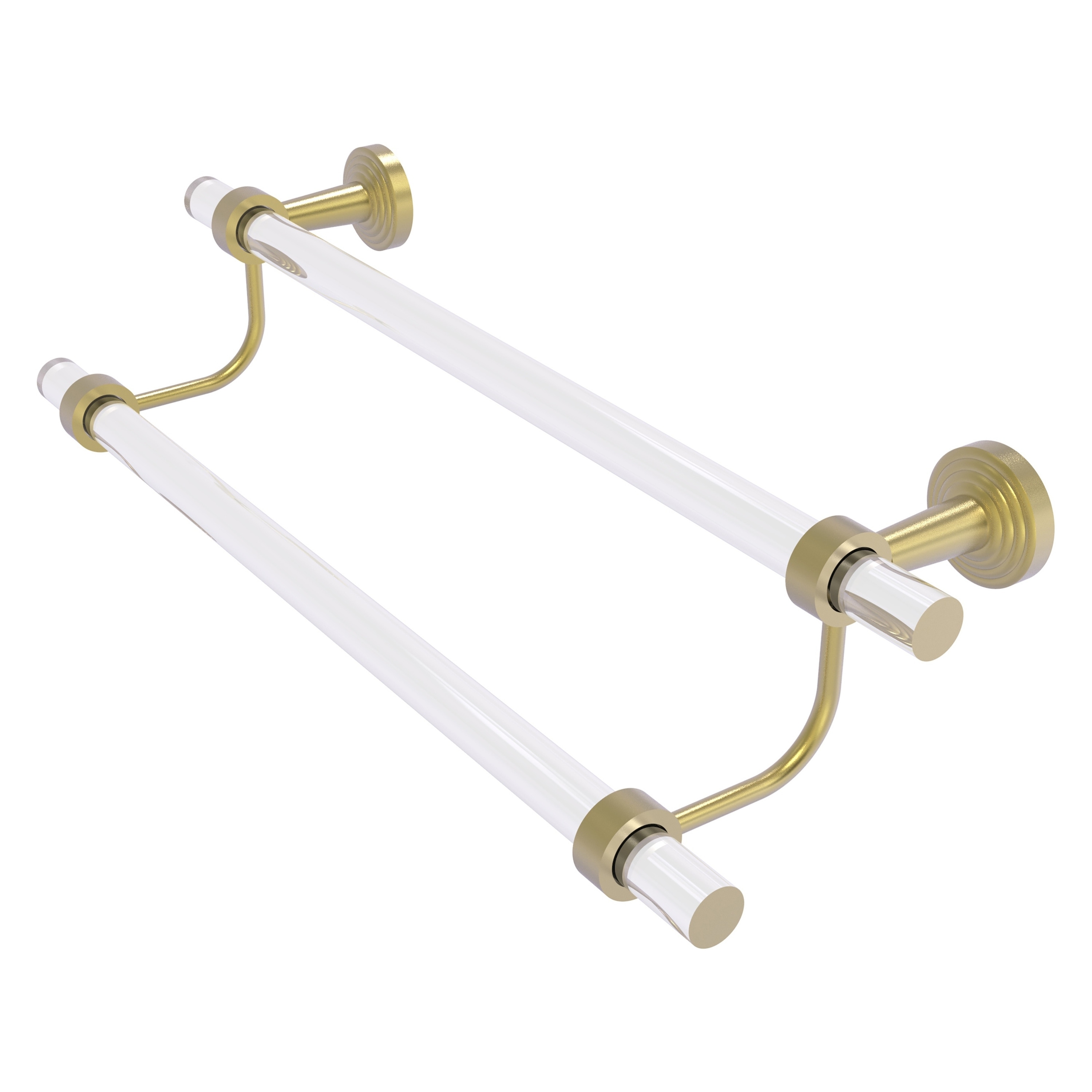 Allied Brass PB-72-36-SBR Pacific Beach 36-in double Satin Brass Wall mount Double Towel Bar
