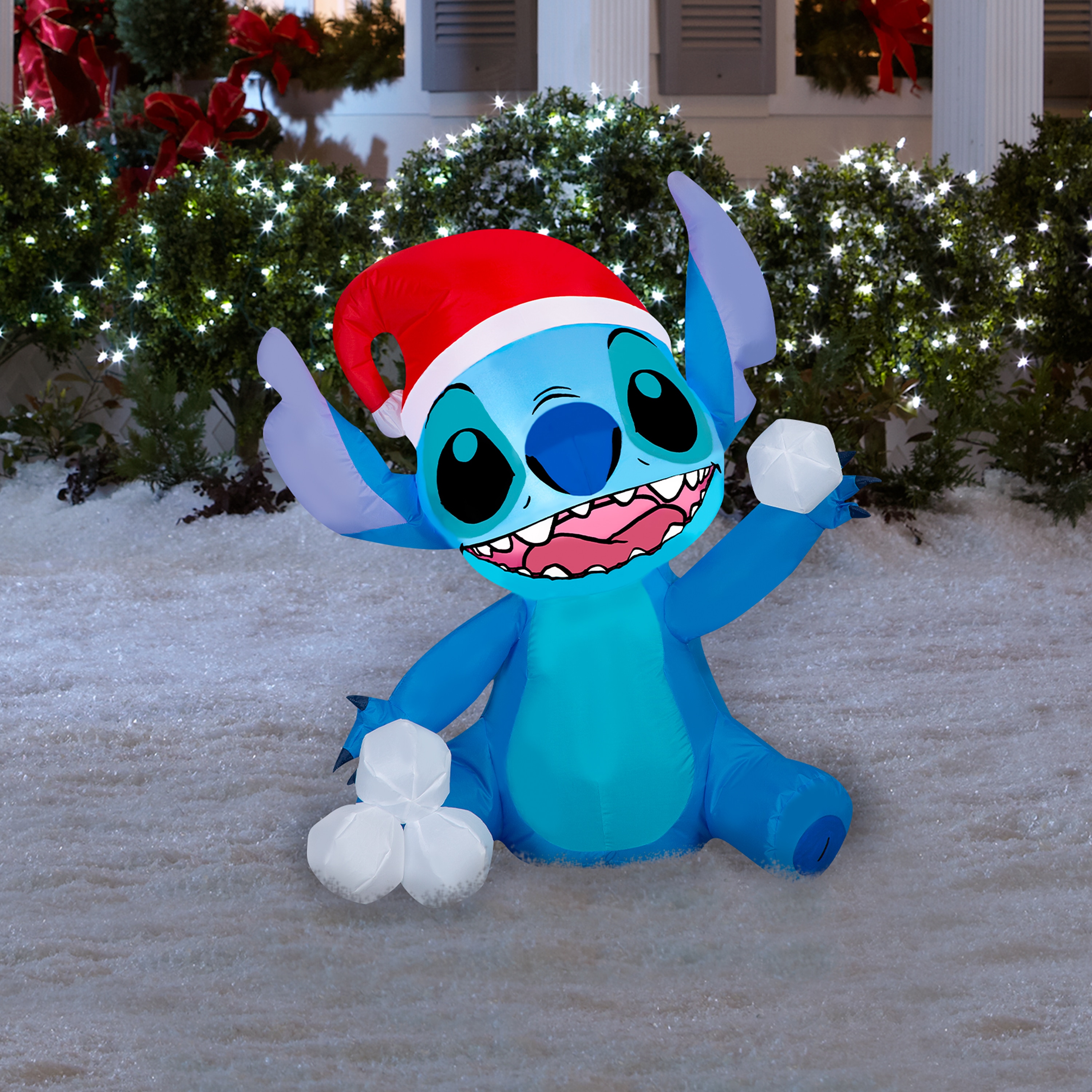 Disney sale Christmas 3 ft Santa Stitch Airblown Yard Inflatable Brand New 2022