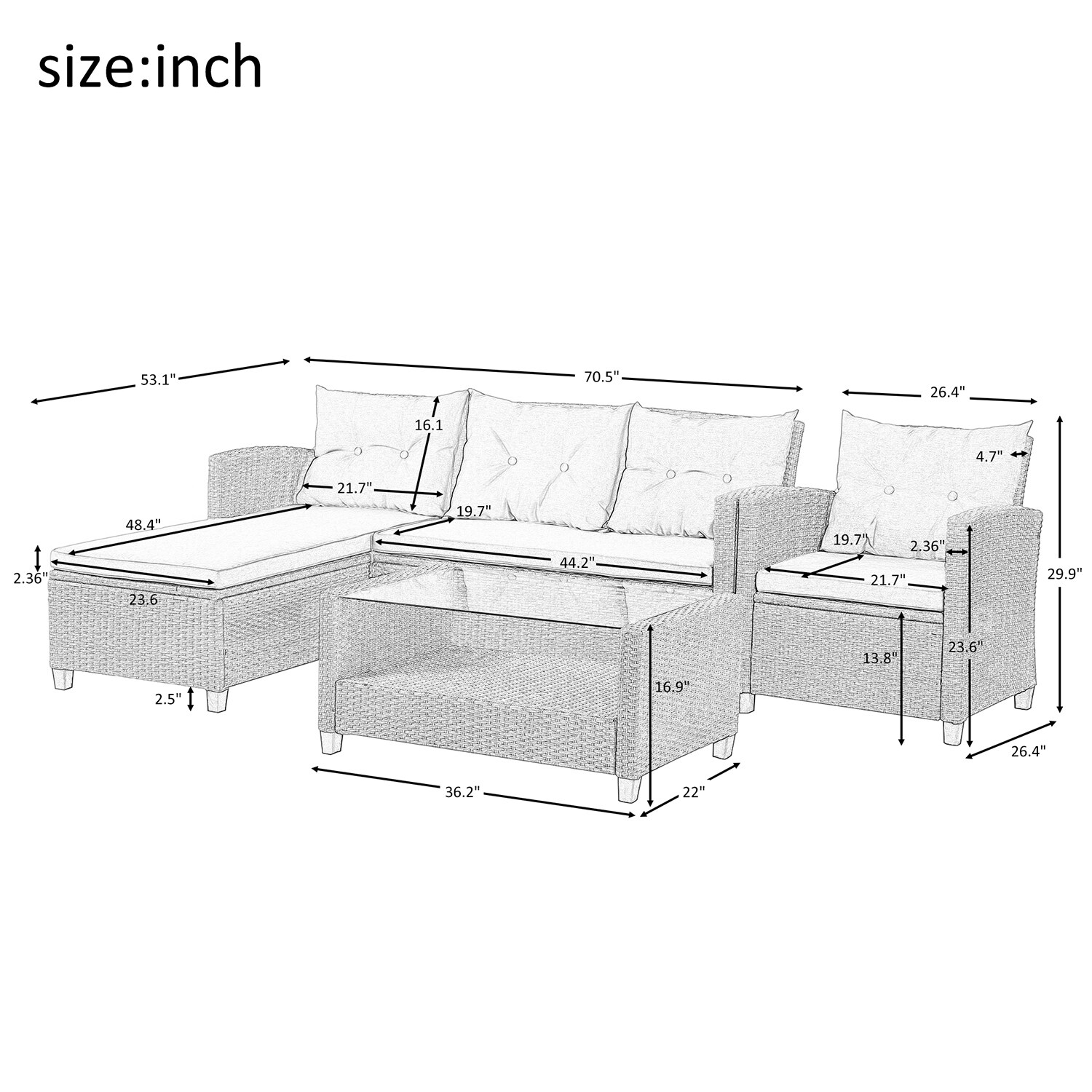 Bybafun YA0200273 Patio-Sofas-Daybeds - View #17