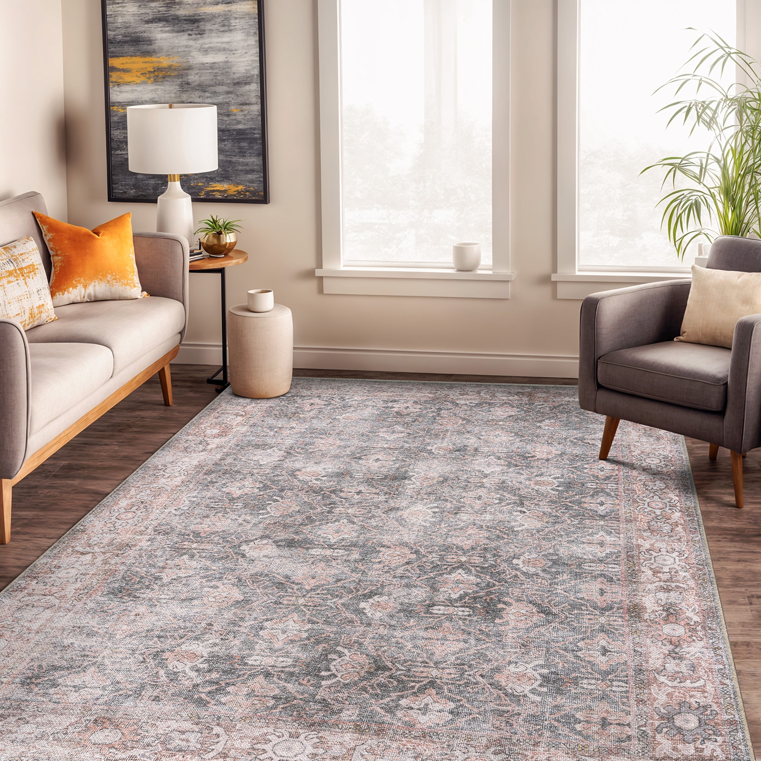 World Rug Gallery 6037CHARCOAL5X7 rugs - View #2
