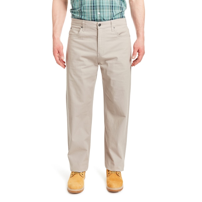 Smith's Workwear Men's Relaxed Fit Light Stone Stretch Canvas Work ...