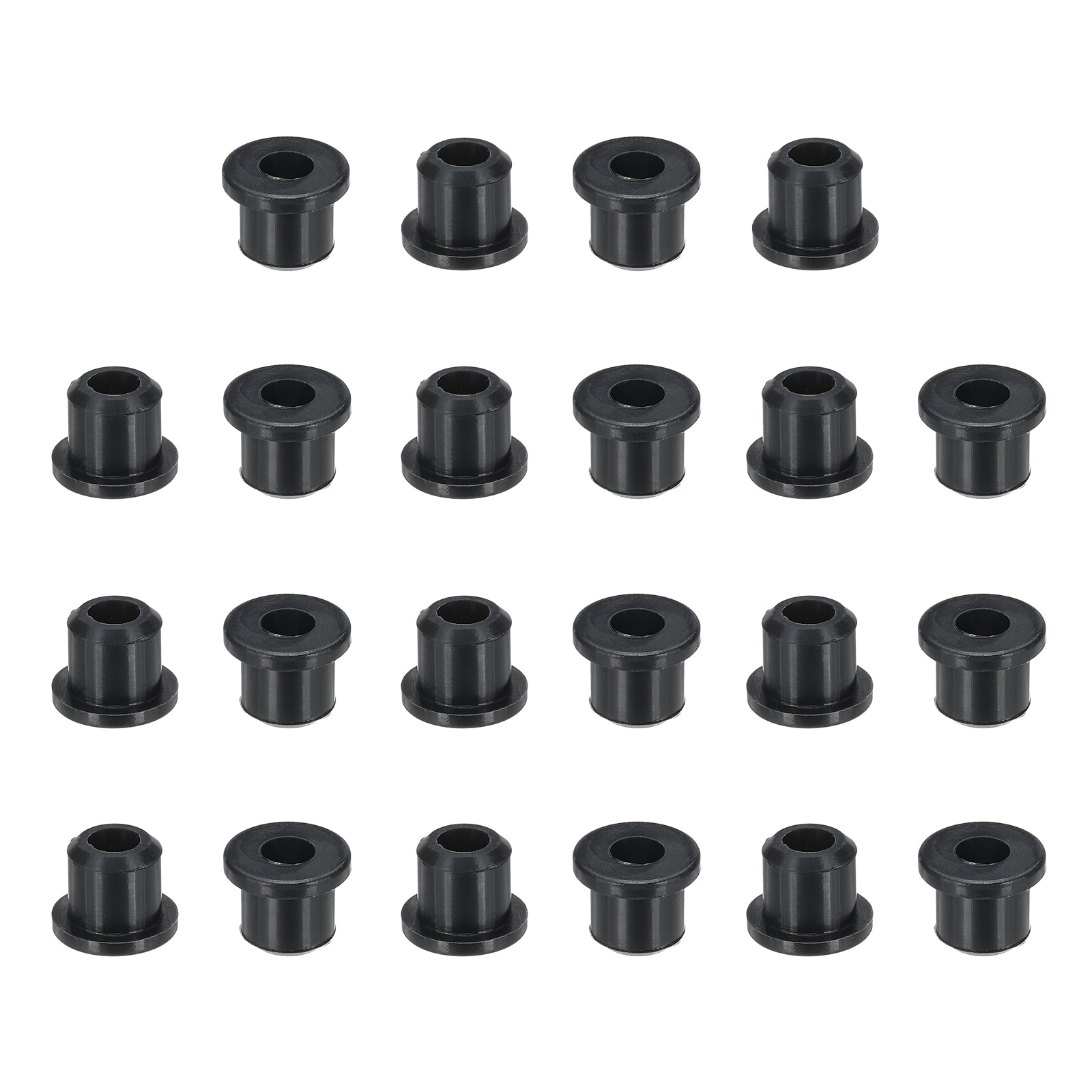 PATIKIL Silicone Rubber Grommet 22pcs 3/8 Inch(10mm) Drill Hole 1/4 Inch(6mm) Inner Dia. Top Hat Wire Gasket Rubber Hole Plug for Wiring Irrigation System Firewall Black