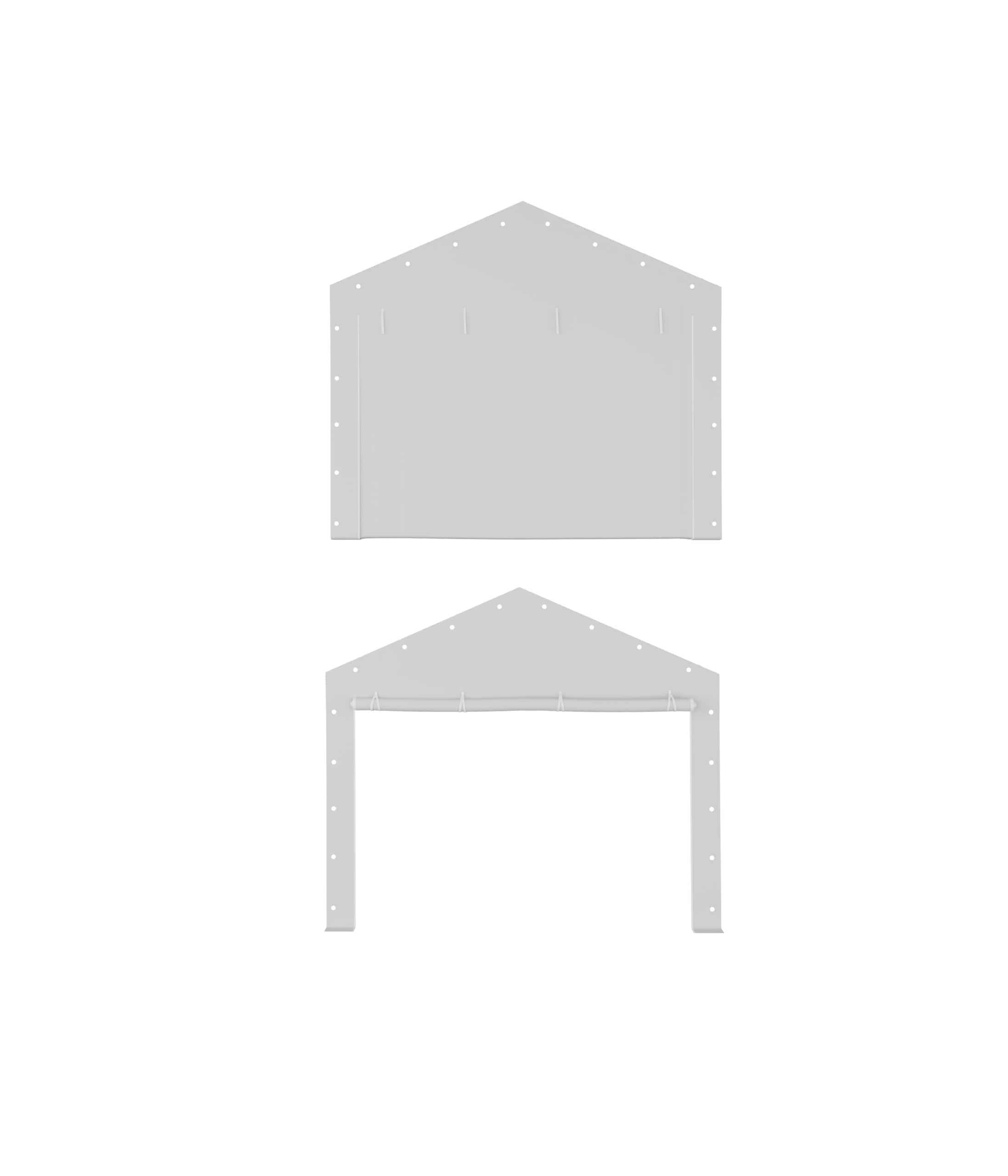 Garvee White Replacement Zipper Door for 10x20 Portable Garage