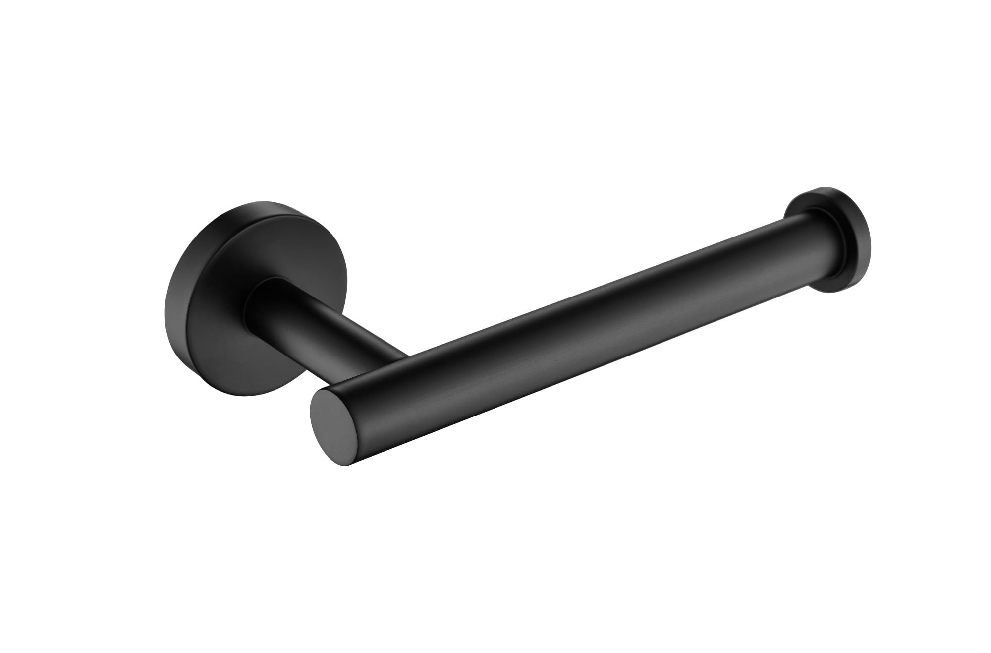 EVERSTEIN Q-843-OTOP Matte Black Wall mount Single post Toilet Paper Holder 1 -Rolls with Storage