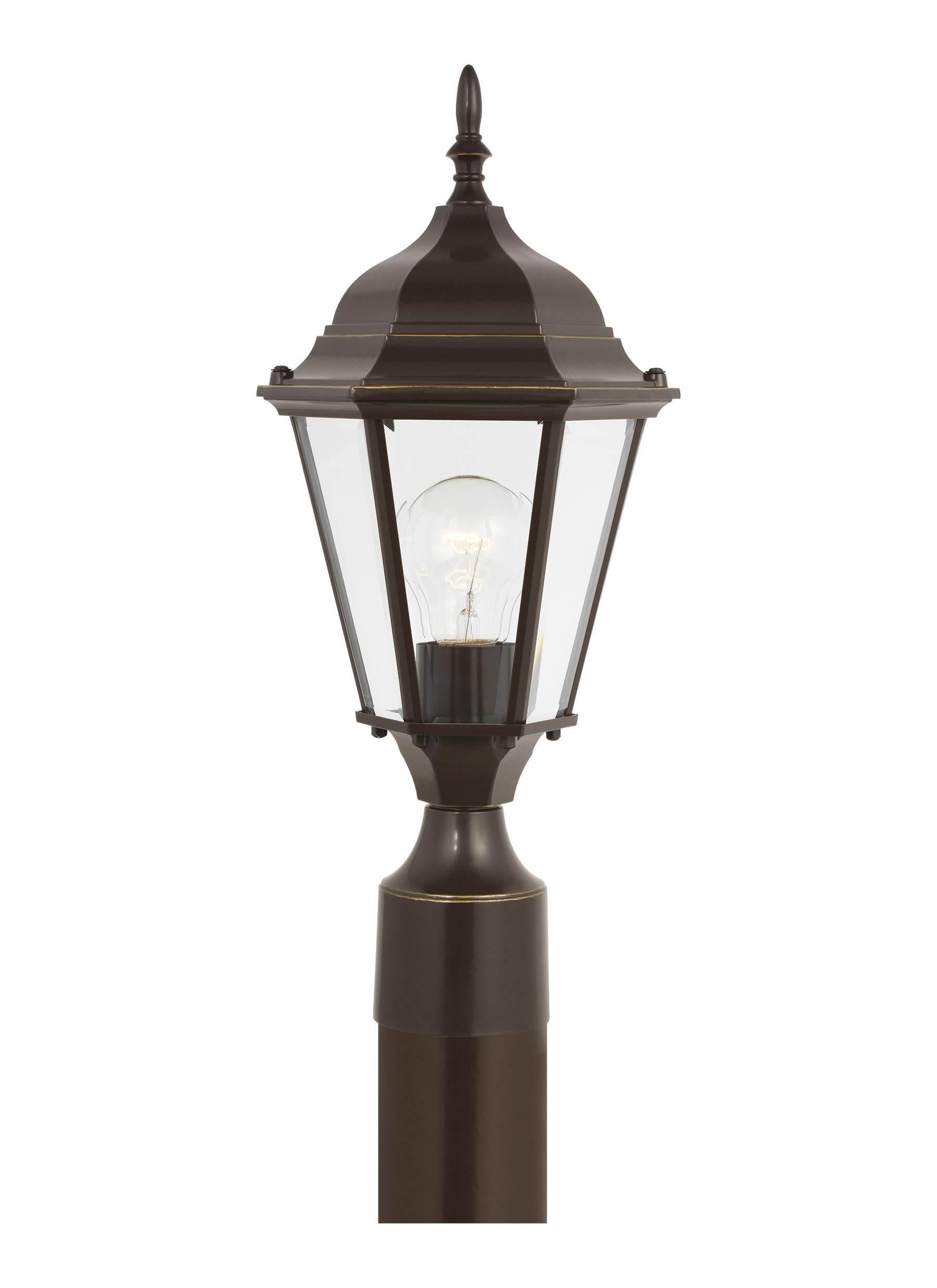 Generation Lighting 82938-71 Bakersville 17.875-in H Antique Bronze Hardwired Incandescent Post light
