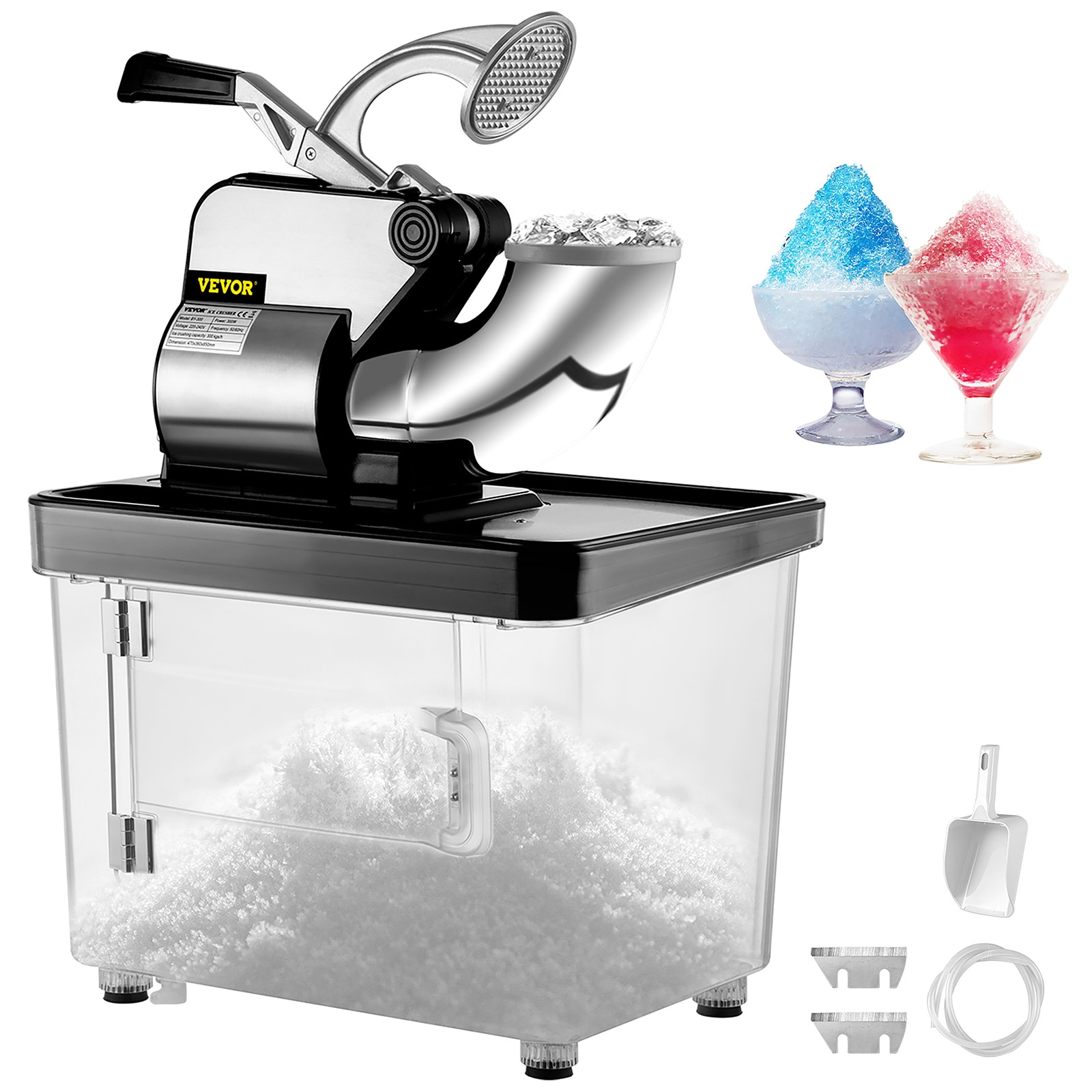VEVORbrand Electric Ice Shaver Crusher Snow Cone Maker Machine