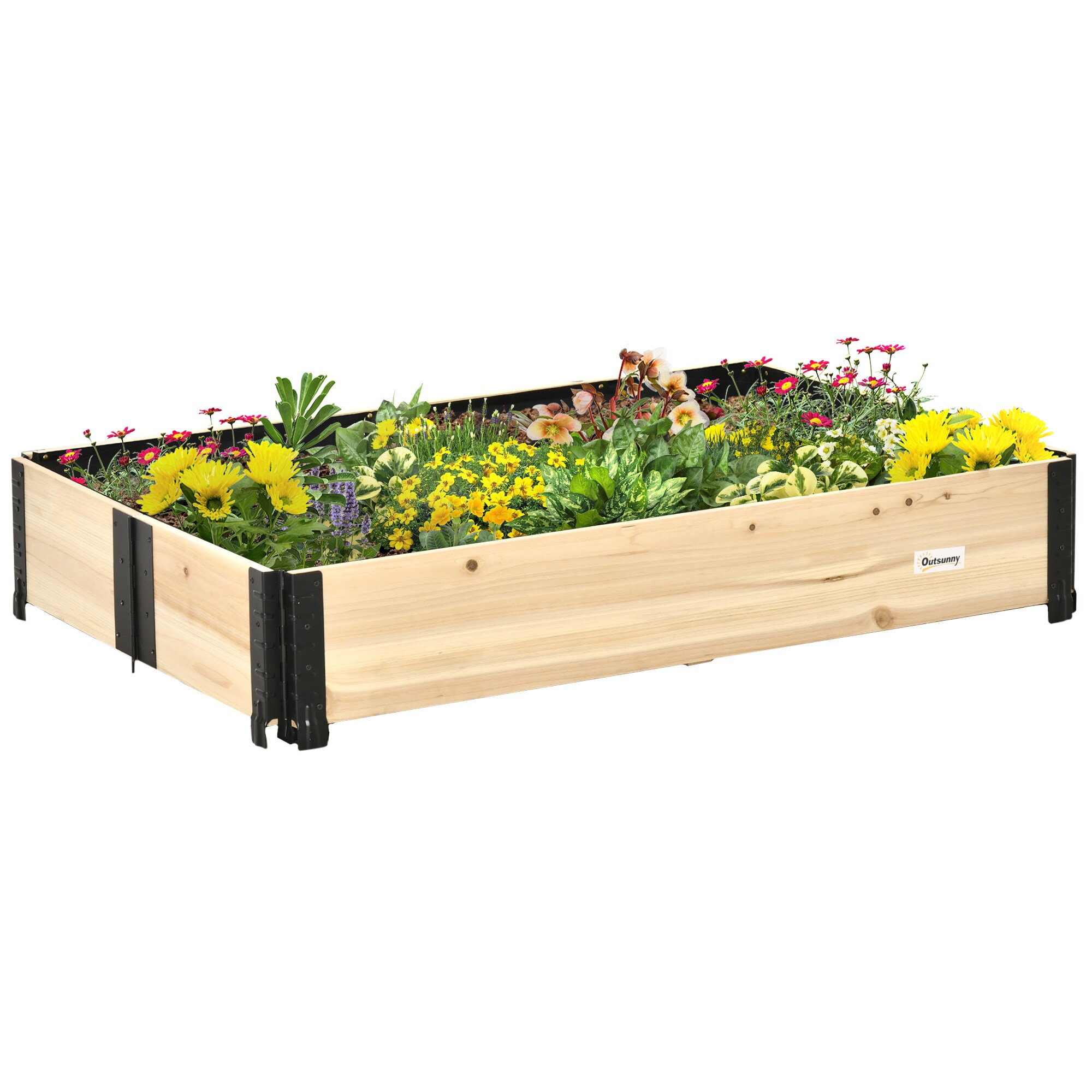 Damerin W253RA 6.8-cu ft 31.5-in W x 47.25-in L x 8.75-in H Natural Wood Raised Garden Bed