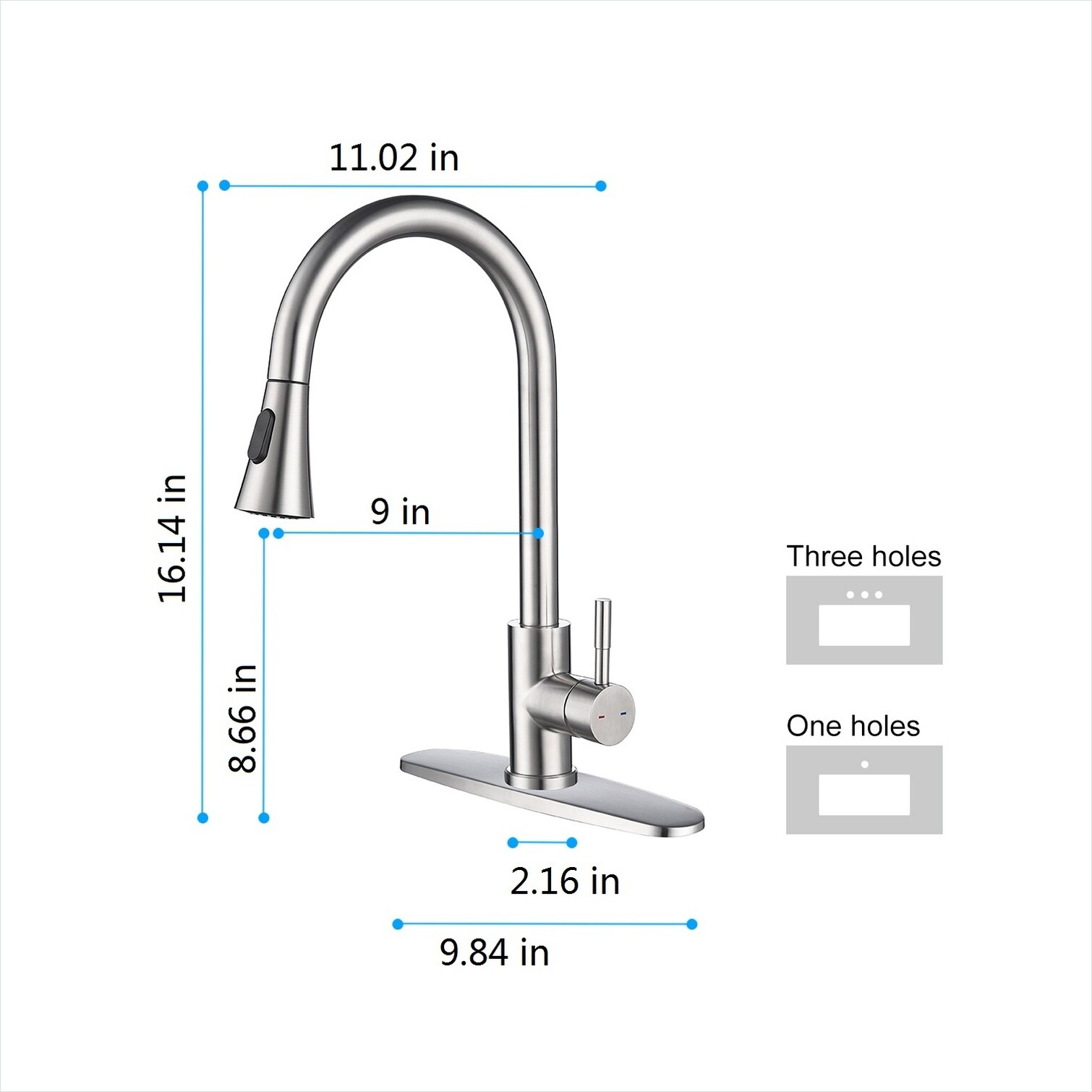 Naturefalls UR9XPRQ2ISLY Kitchen-Faucets - View #3