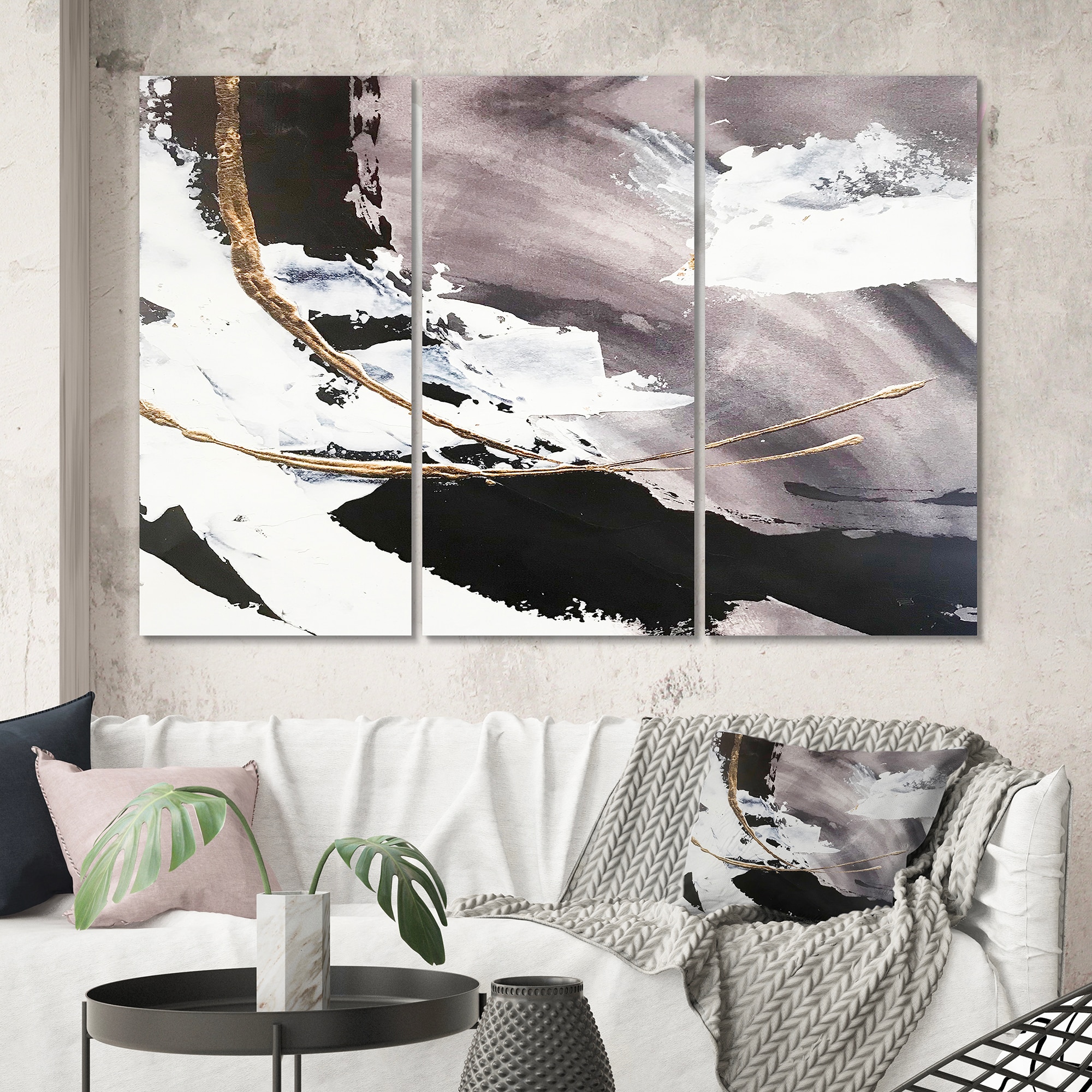 Designart PT30509-3PXXL 40-in H x 60-in W Modern Print on Canvas