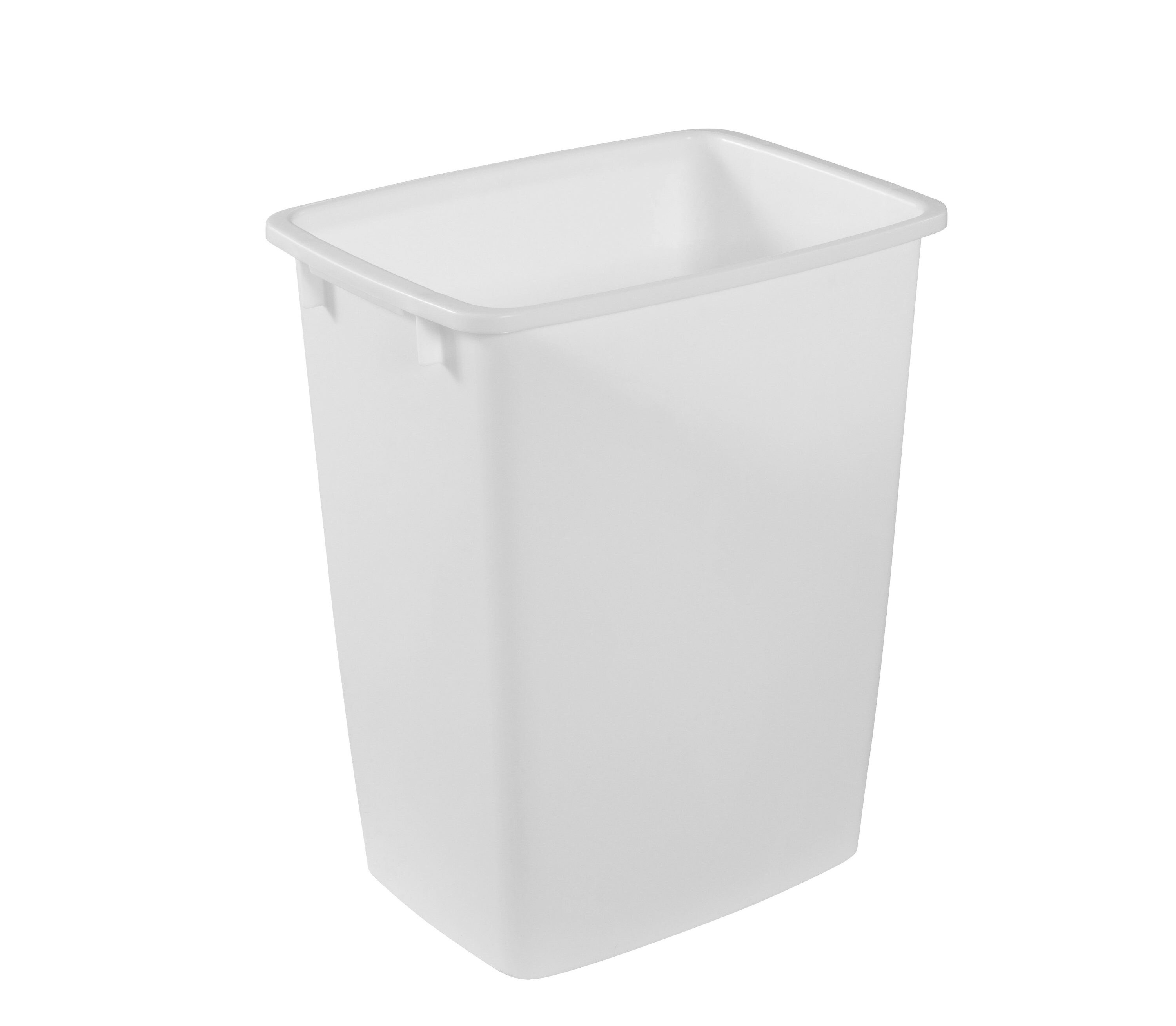 Rubbermaid 11.3 gal Plastic Kitchen Trash Can with Dual Action Lid , White  