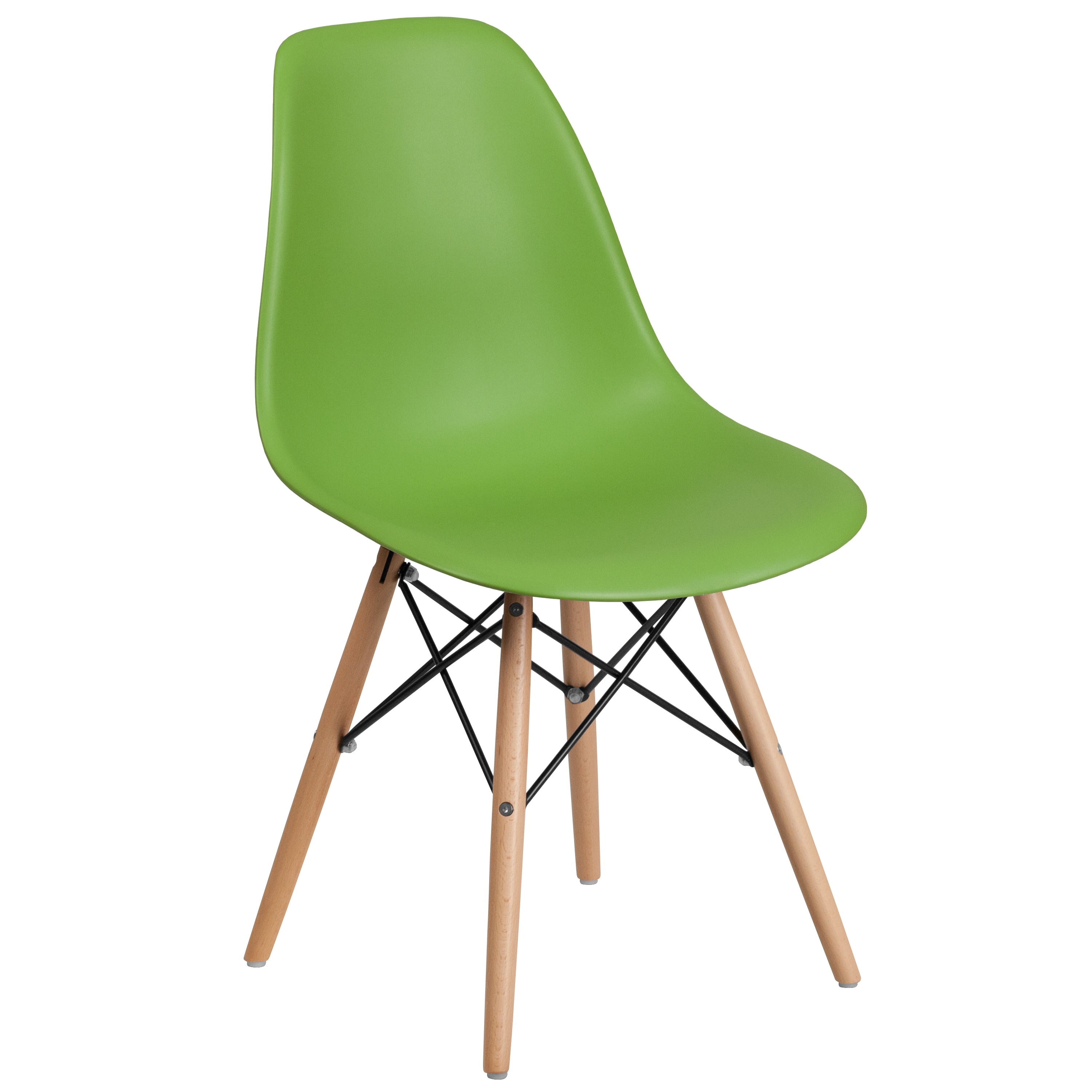 Flash Furniture 889142209652 Elon Series Modern Green Plastic Accent Chair