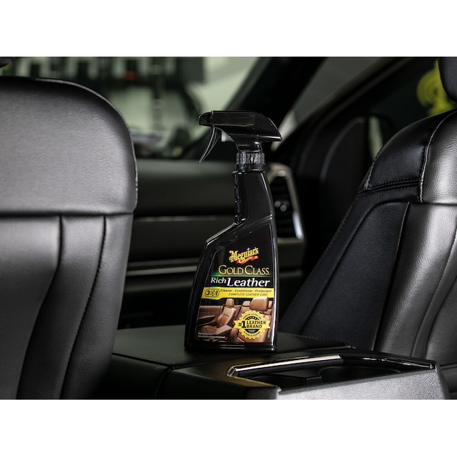 Meguiar S Gold Class Rich Leather Spray G10916 15 2 Fl Oz In The Car Interior Cleaners Department At Com - Good Product To Clean Leather Car Seats