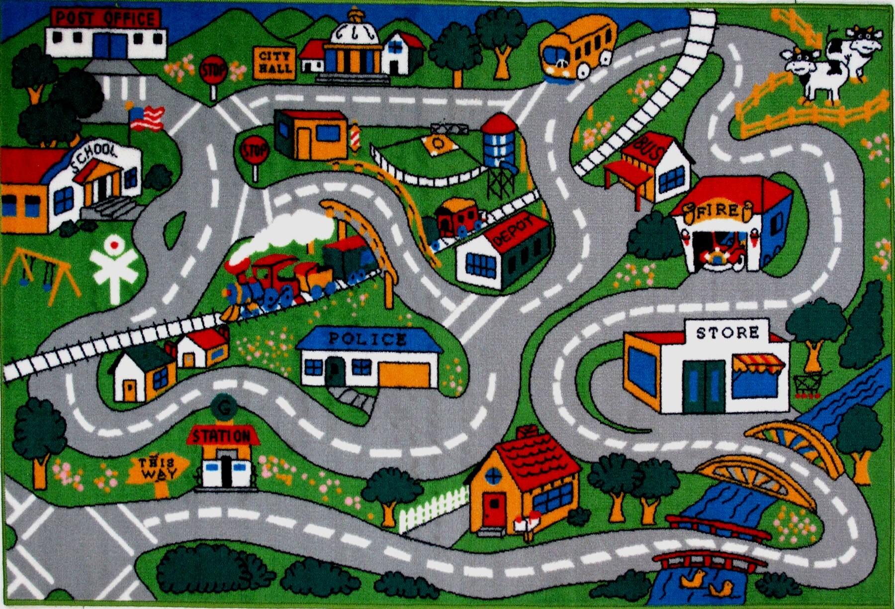 Fun Rugs FT-003 5178 Fun Time 4 x 6 Multi-color Indoor Area Rug