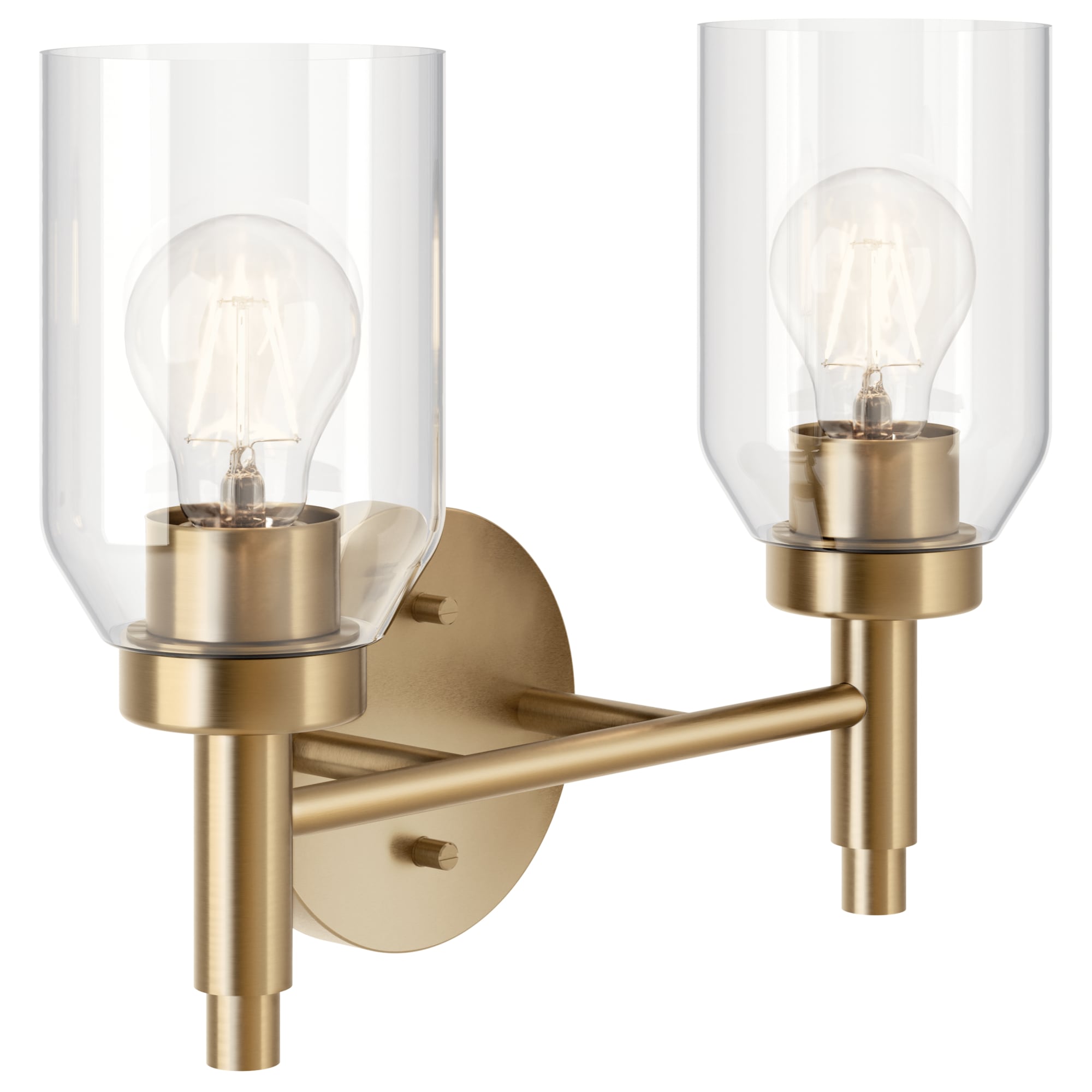 Kichler 55184CPZ Madden 14.25-in 2 -Light Gold Modern/contemporary Vanity light