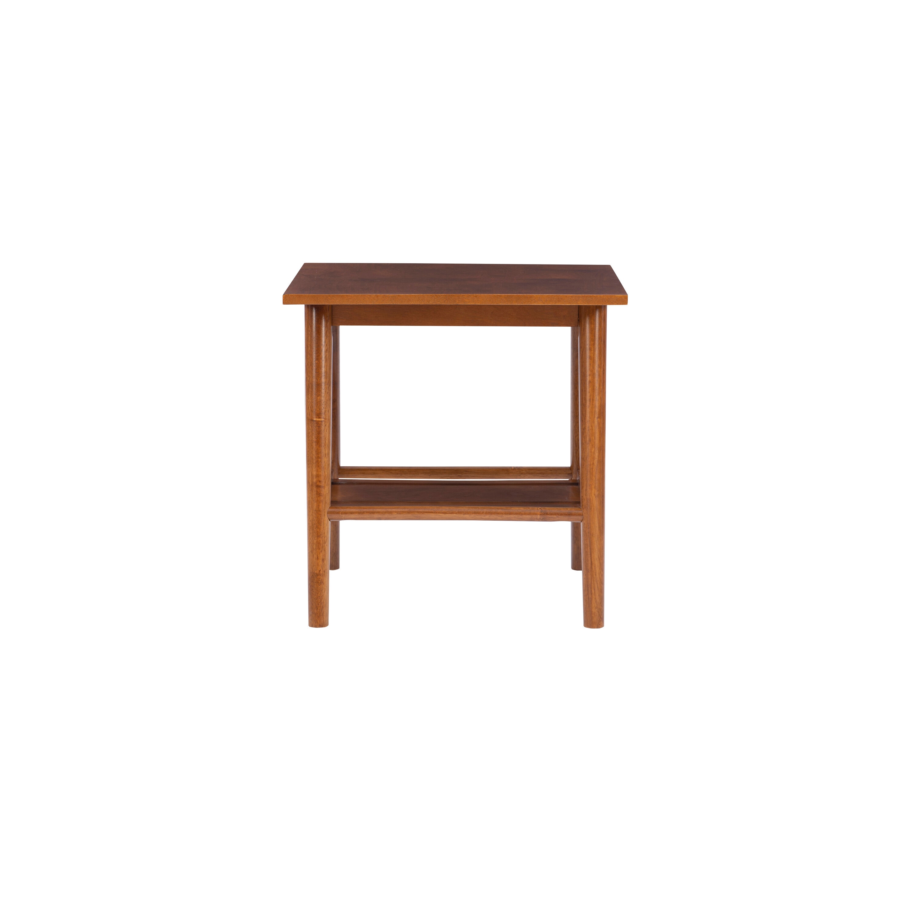 Brock 25'' Medium Yellow Brown Square Wood End Table with Shelf