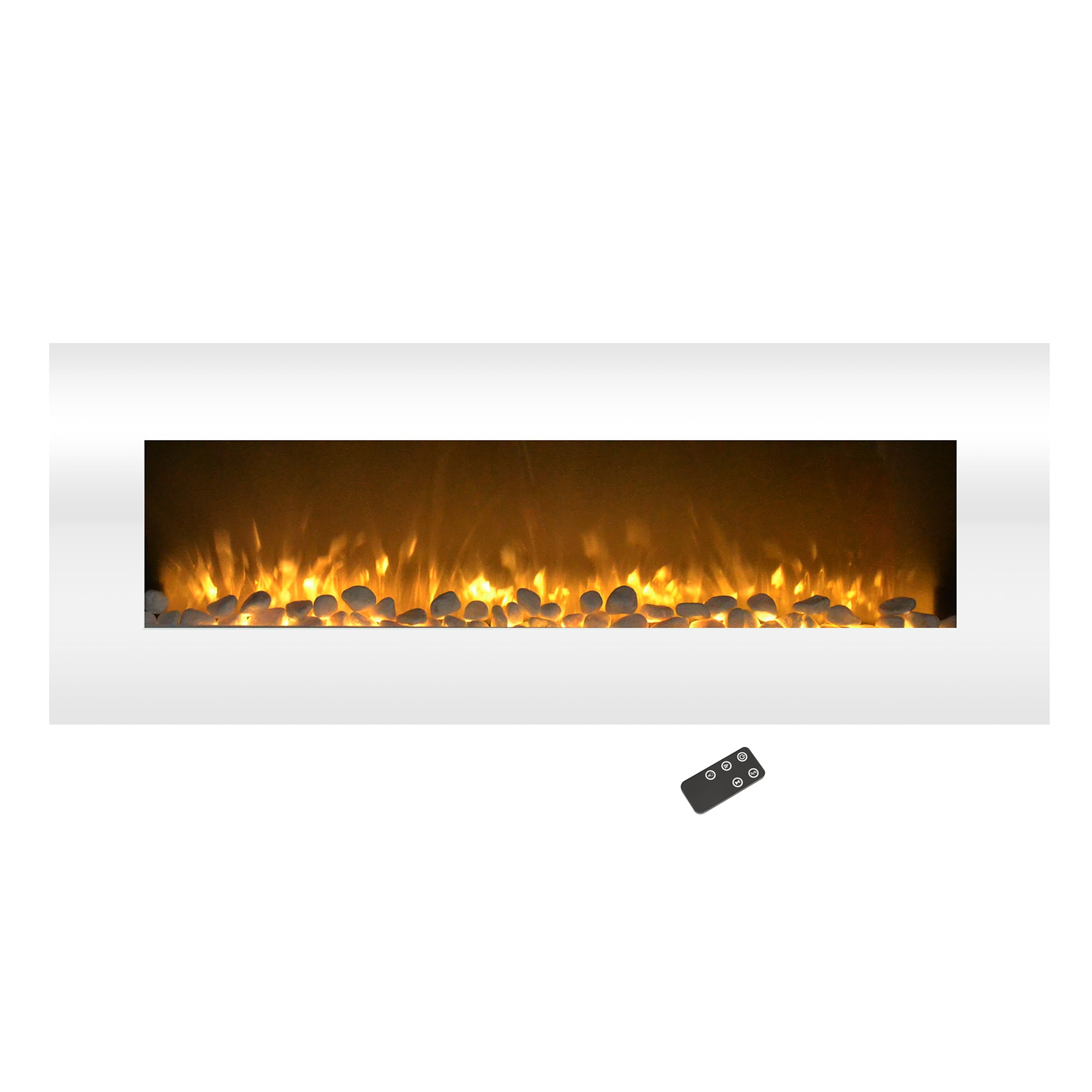 50.5-in W White LED Electric Fireplace | - Hastings Home 981685VZO