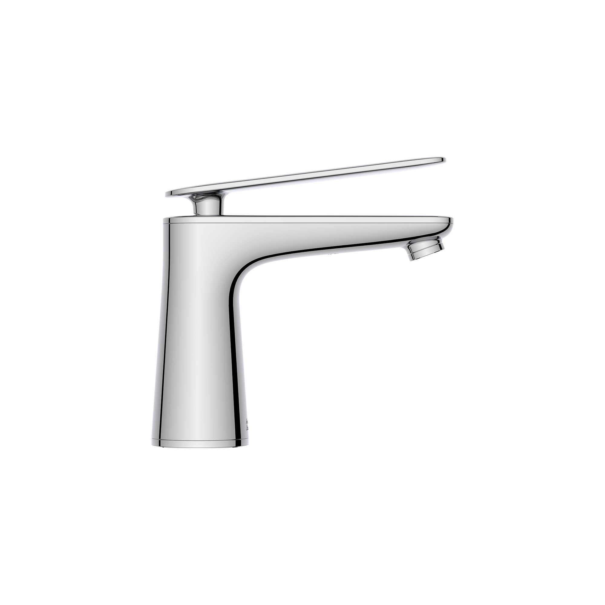 Polished Chrome Single-Handle Bathroom Faucet, 6.38-inch Height