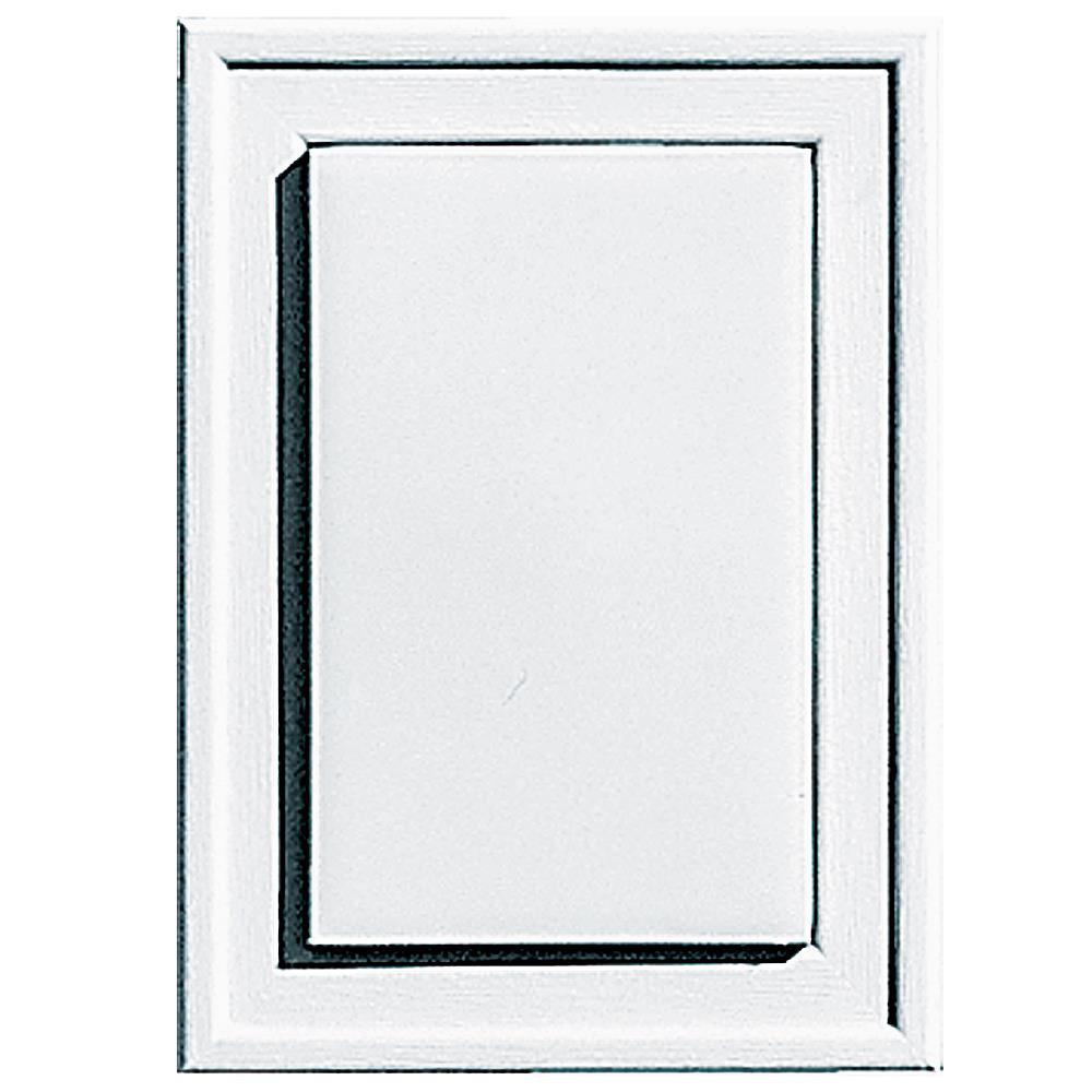 Builders Edge 130130001001 4.5-in x 6.25-in White Vinyl Universal Mounting Block