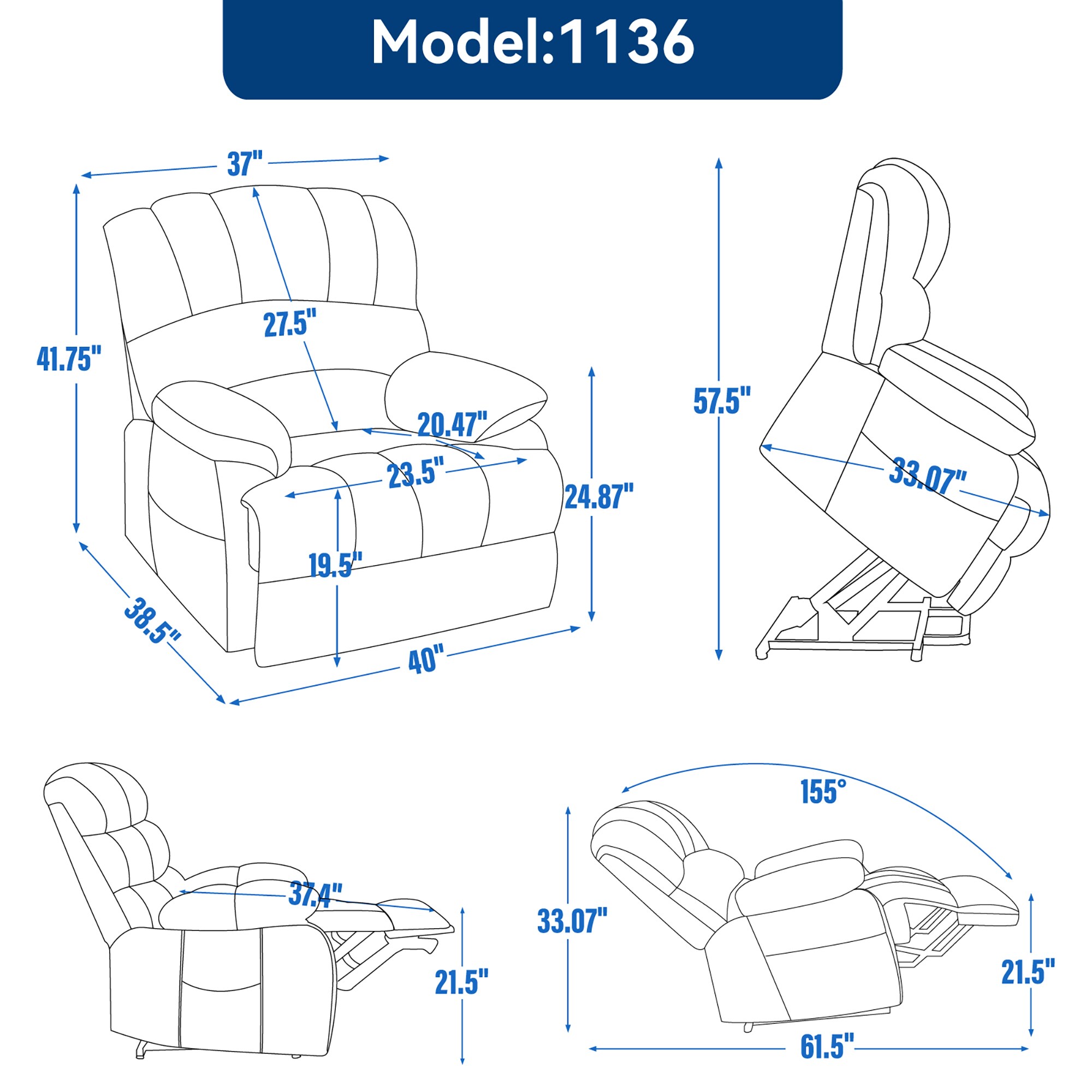 Sumyeg OR-PP192670AAD recliners - View #12