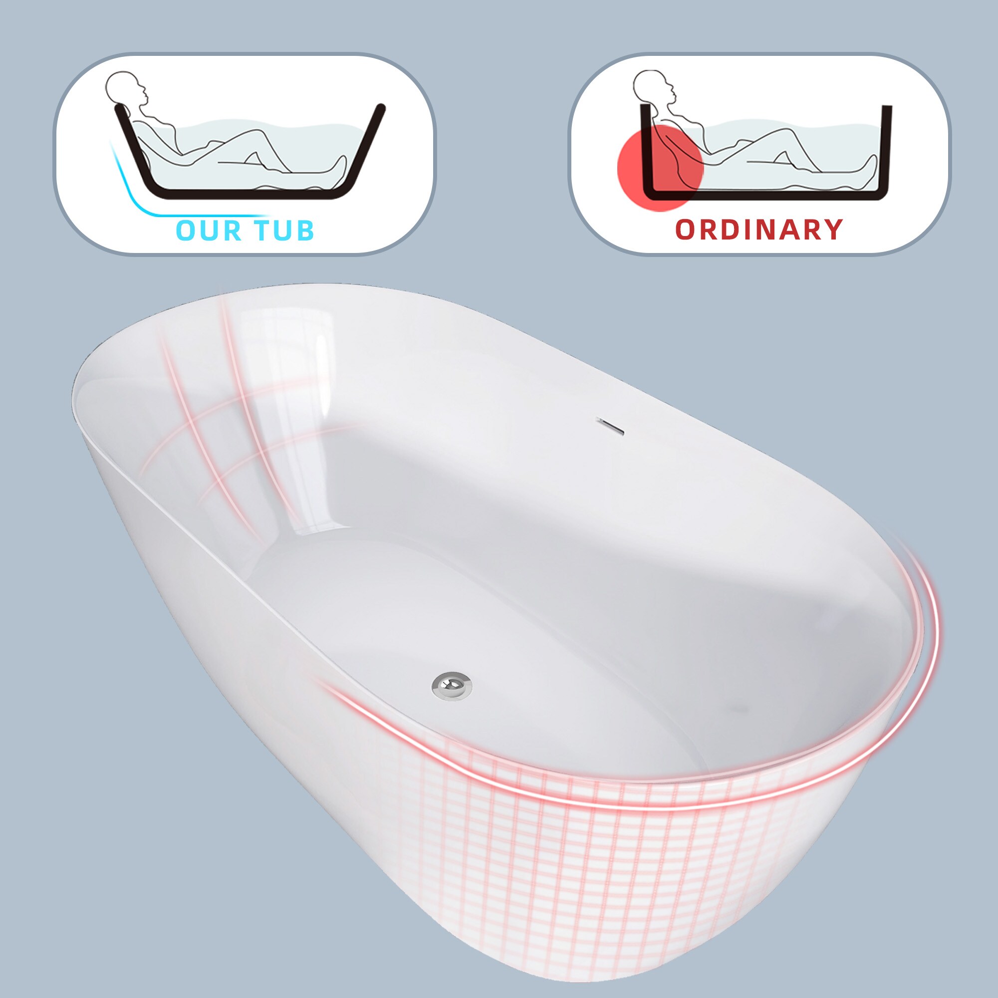 WELLFOR GTLSTWH08 bathtubs - View #3
