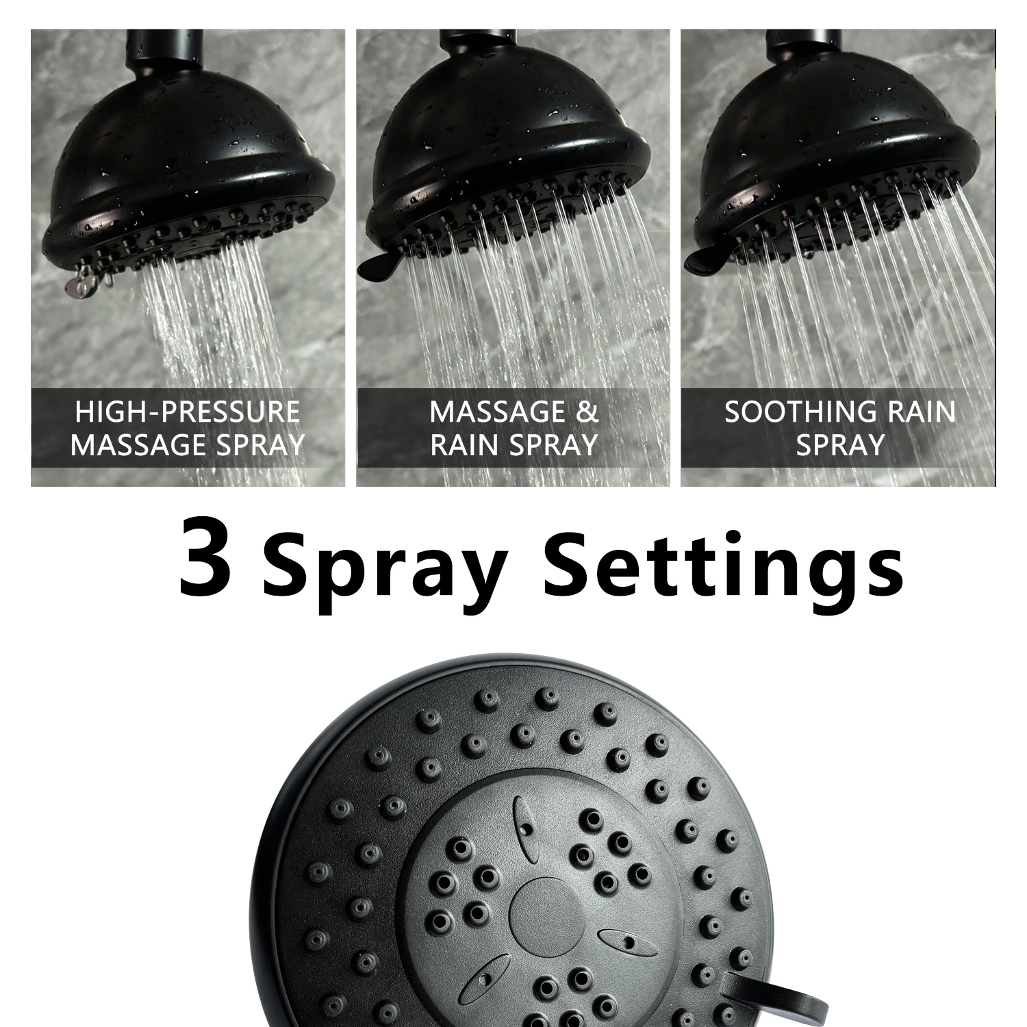 Clihome TWHSB015-5MB Fixed-Showerhead - View #3
